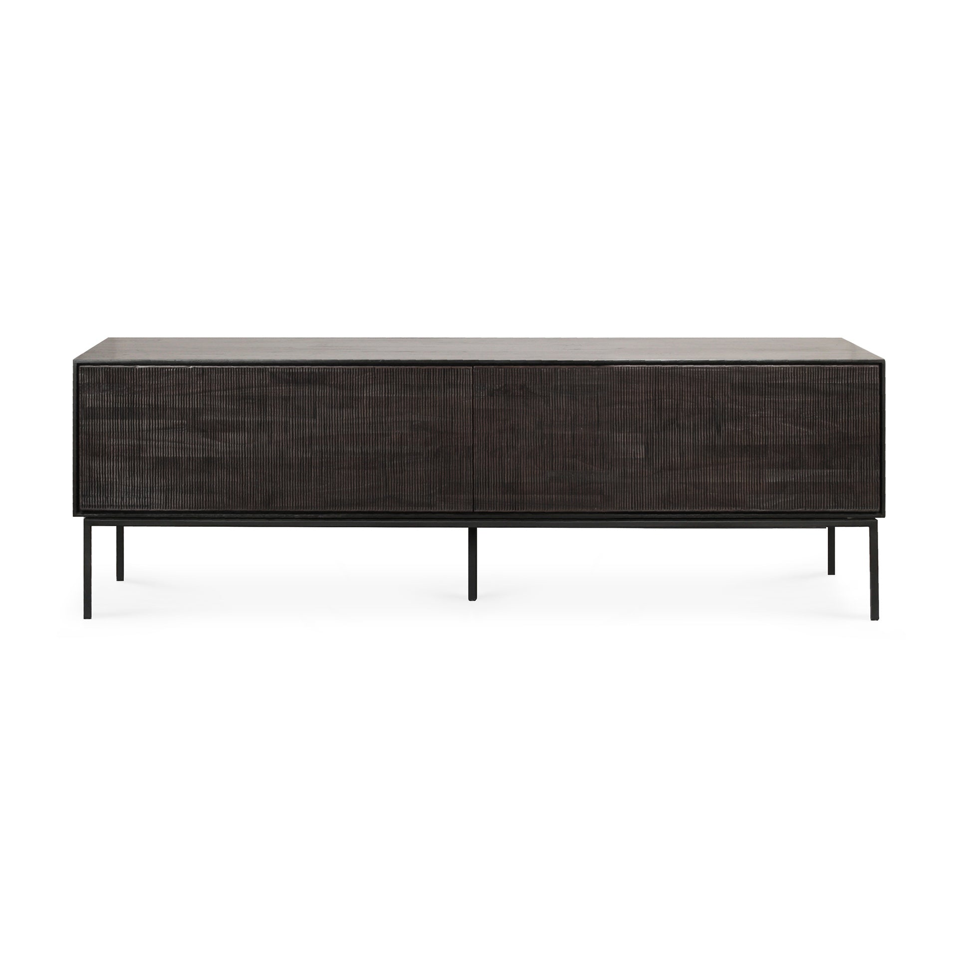 Grooves Solid Teak Media Console, 64"