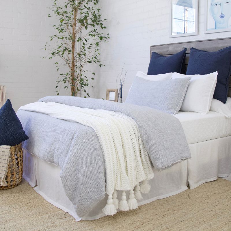 Logan Queen Duvet, Navy