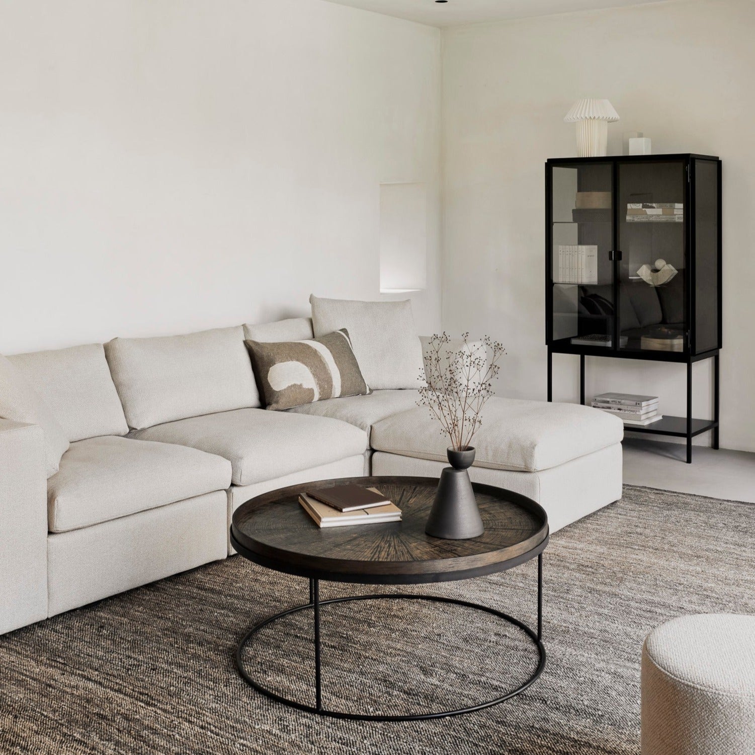 Round Tray Coffee Table (Tray Not Included)