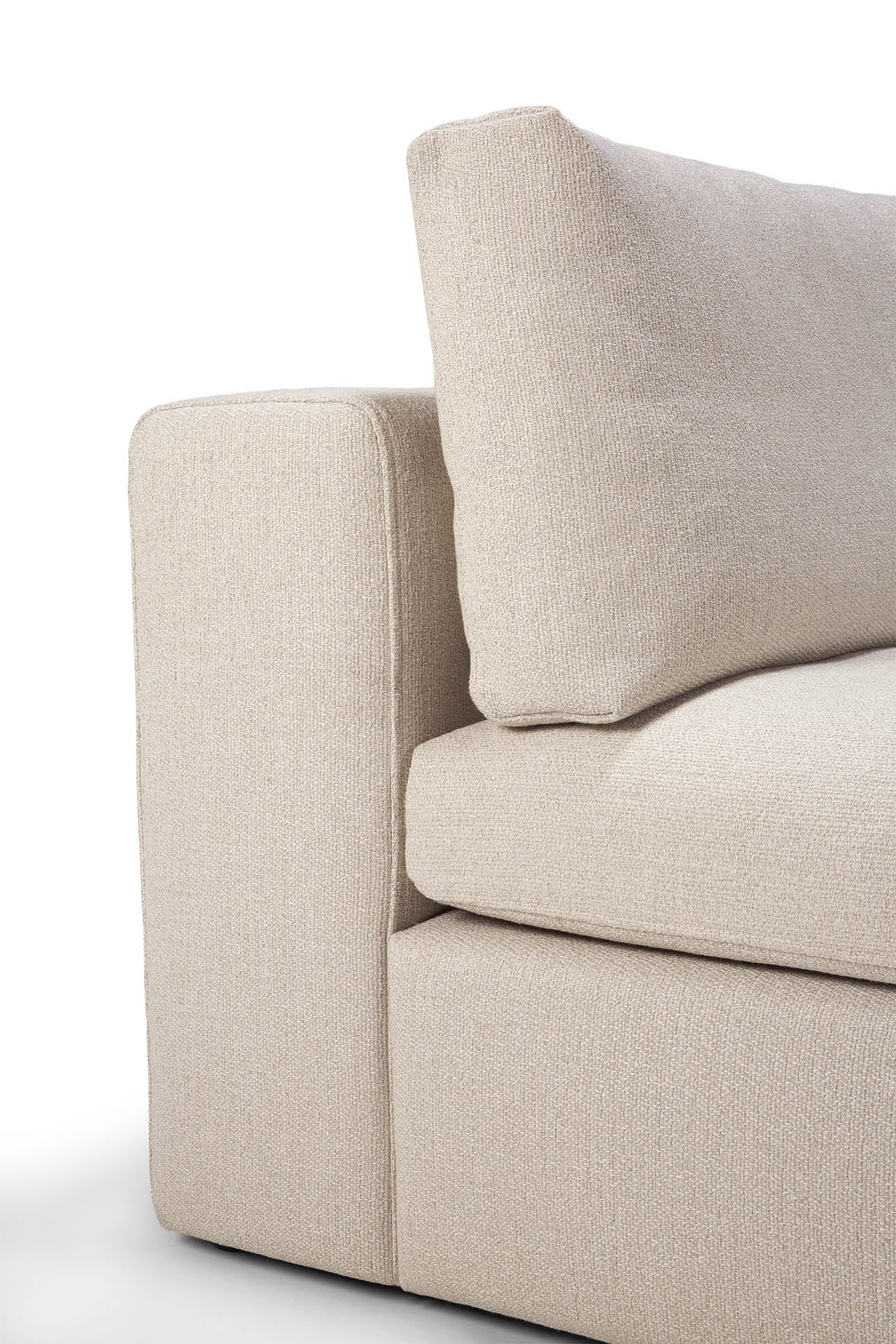 Mellow Single Seater Eco Fabric Sofa, Off White