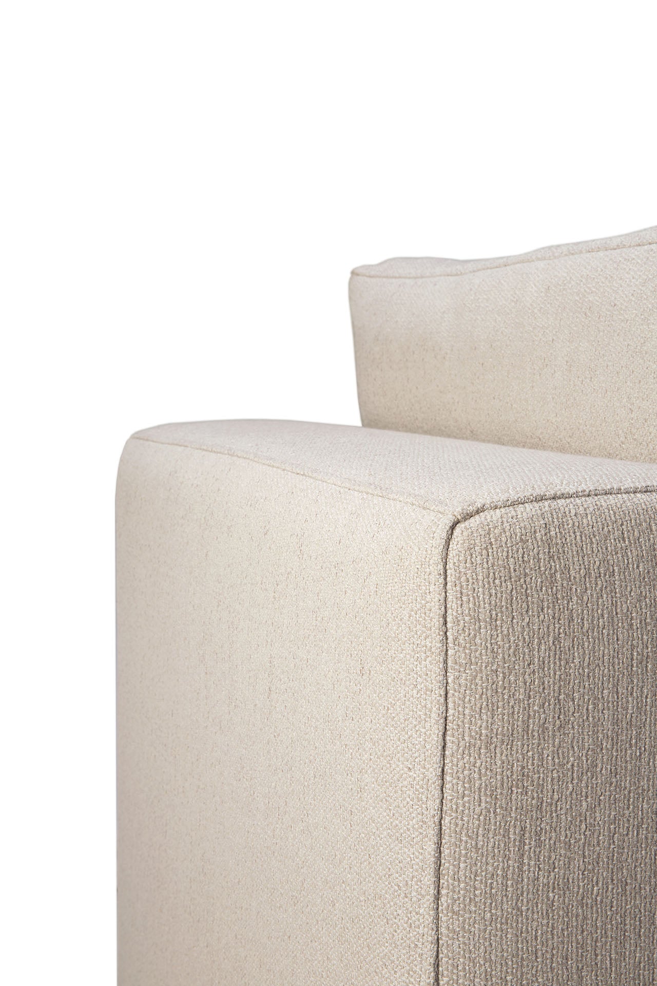 Mellow Single Seater Eco Fabric Sofa, Off White