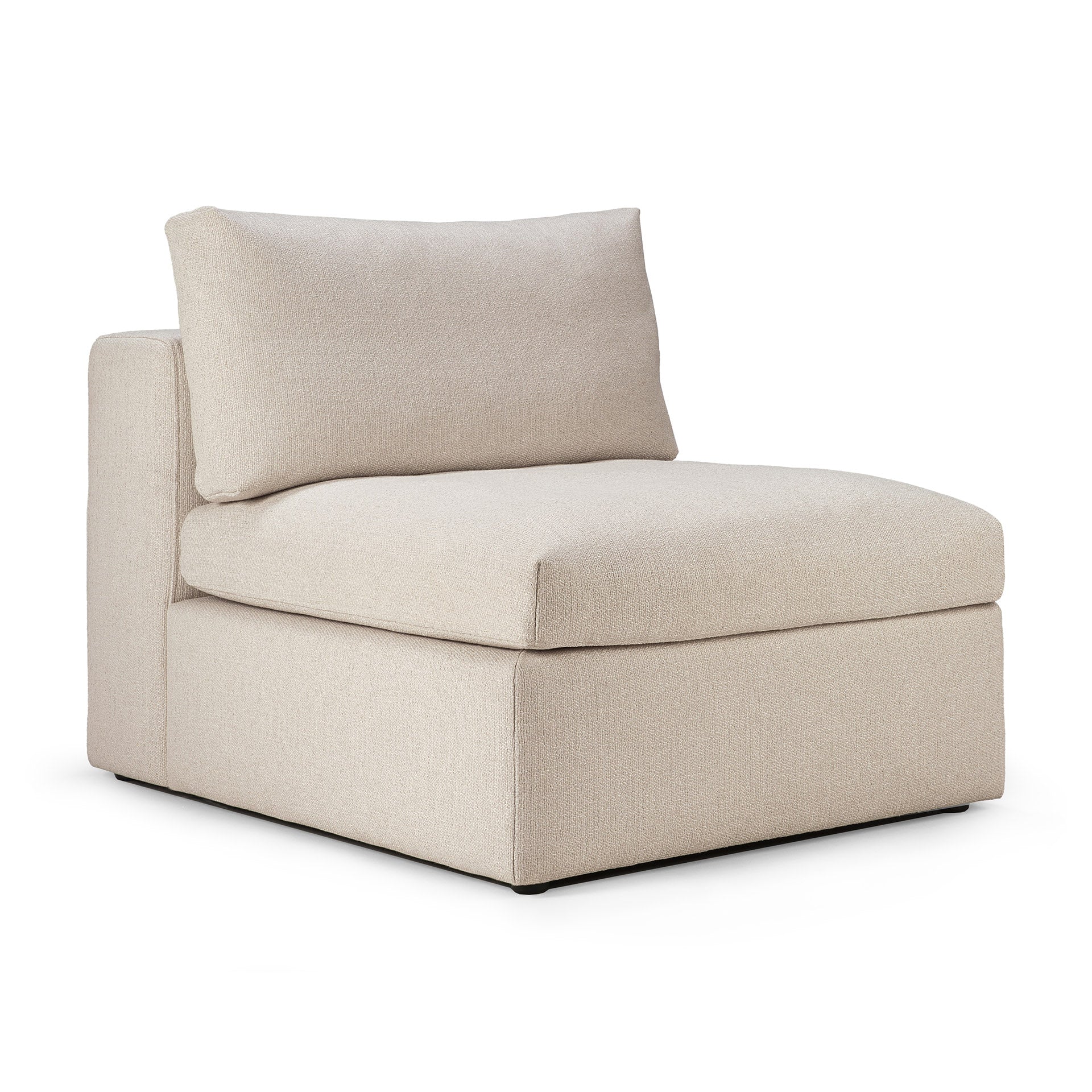 Mellow Single Seater Eco Fabric Sofa, Off White