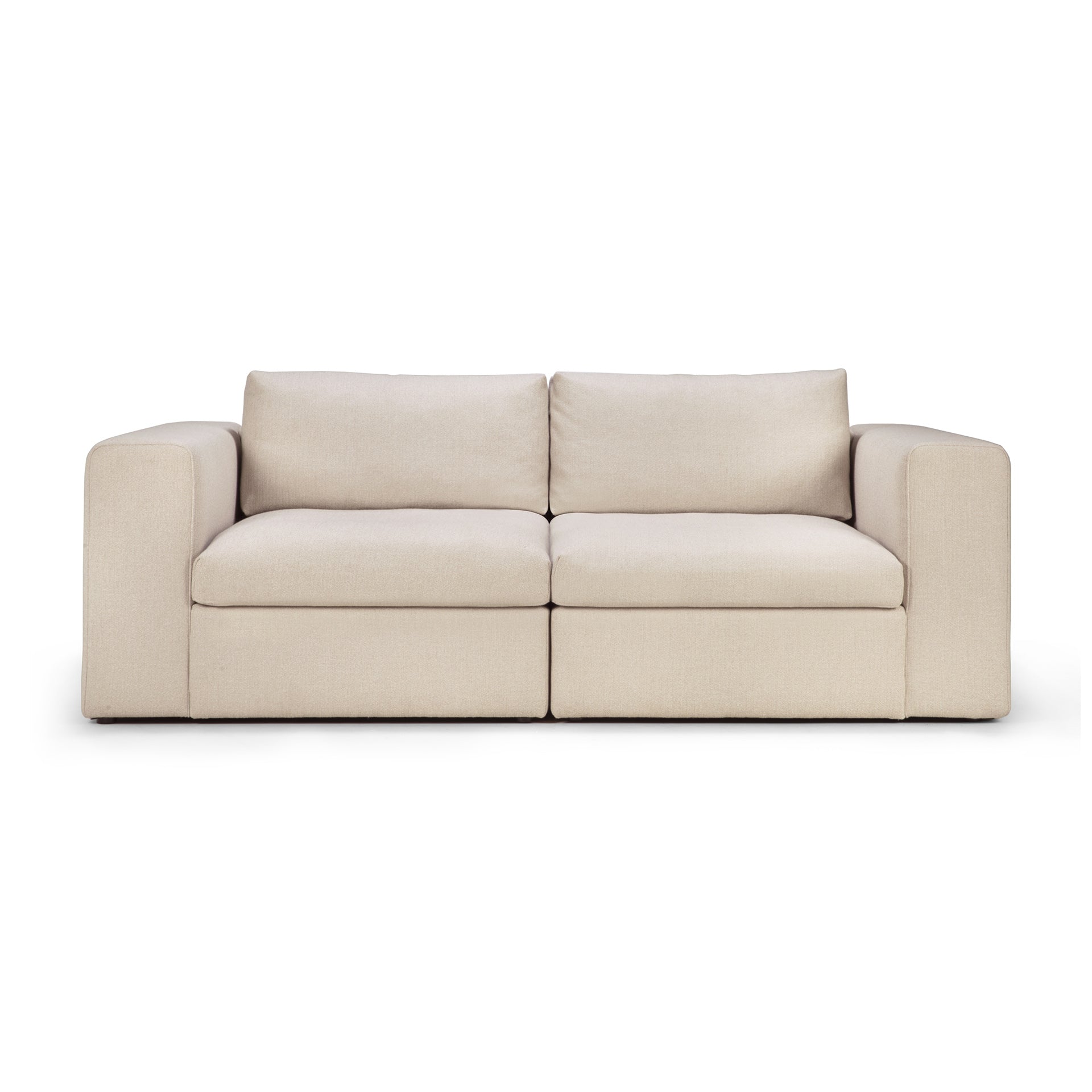 Mellow End Seater With Left Arm Eco Fabric Sofa, Off White