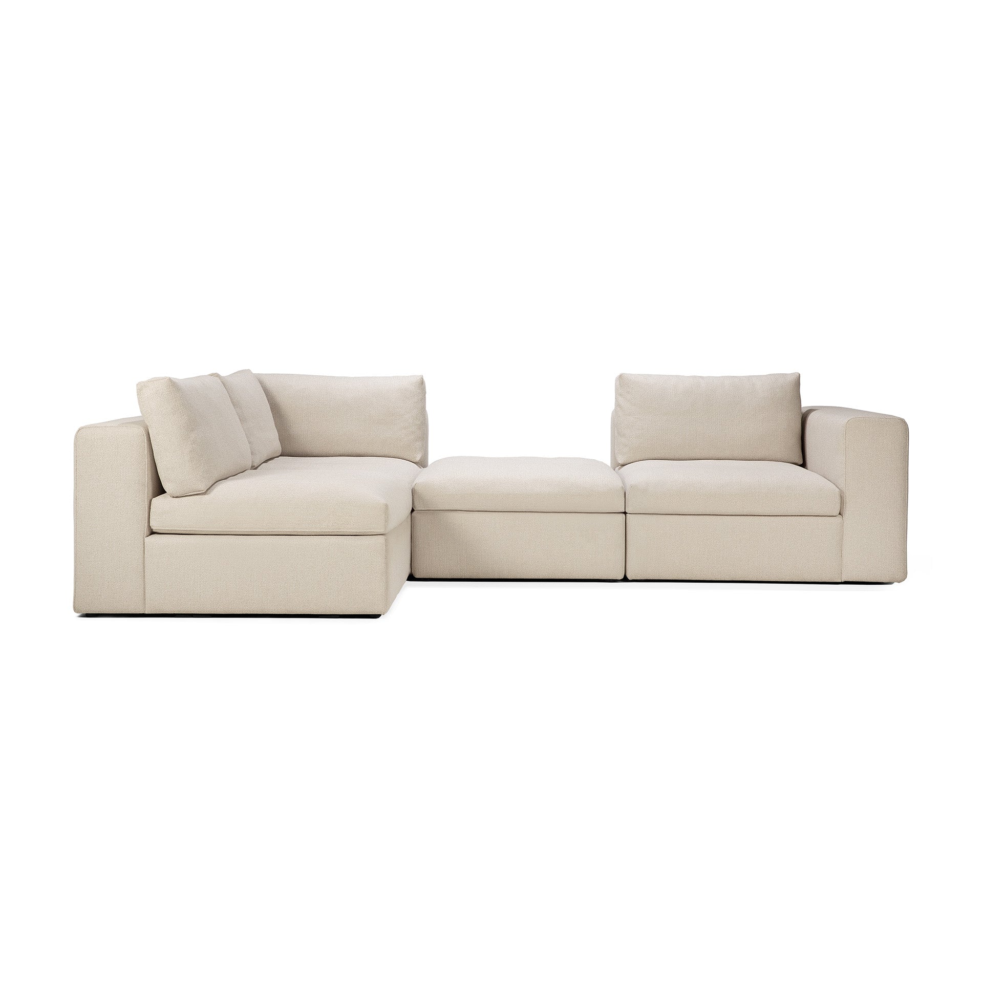 Mellow Footstool Eco Fabric Sofa, Off White