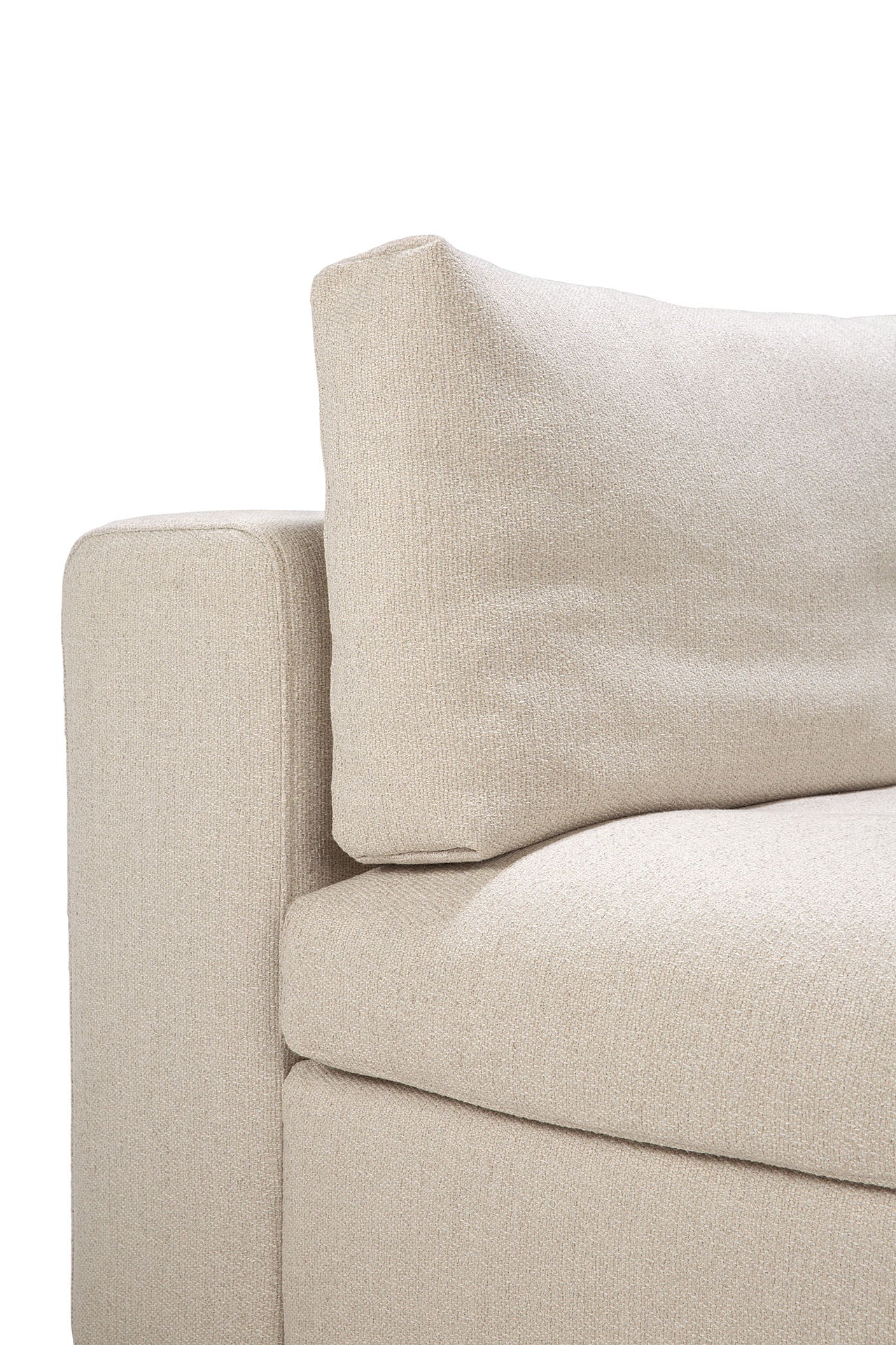 Mellow Corner Eco Fabric Sofa, Off White