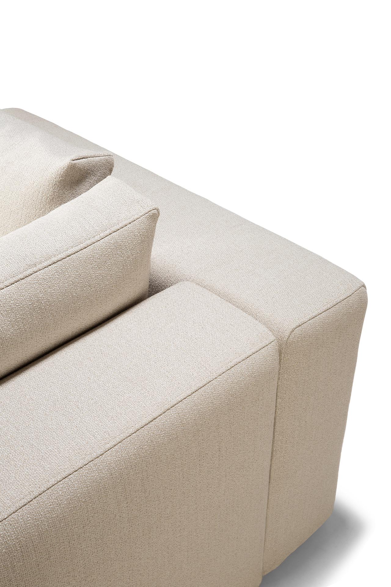 Mellow Corner Eco Fabric Sofa, Off White