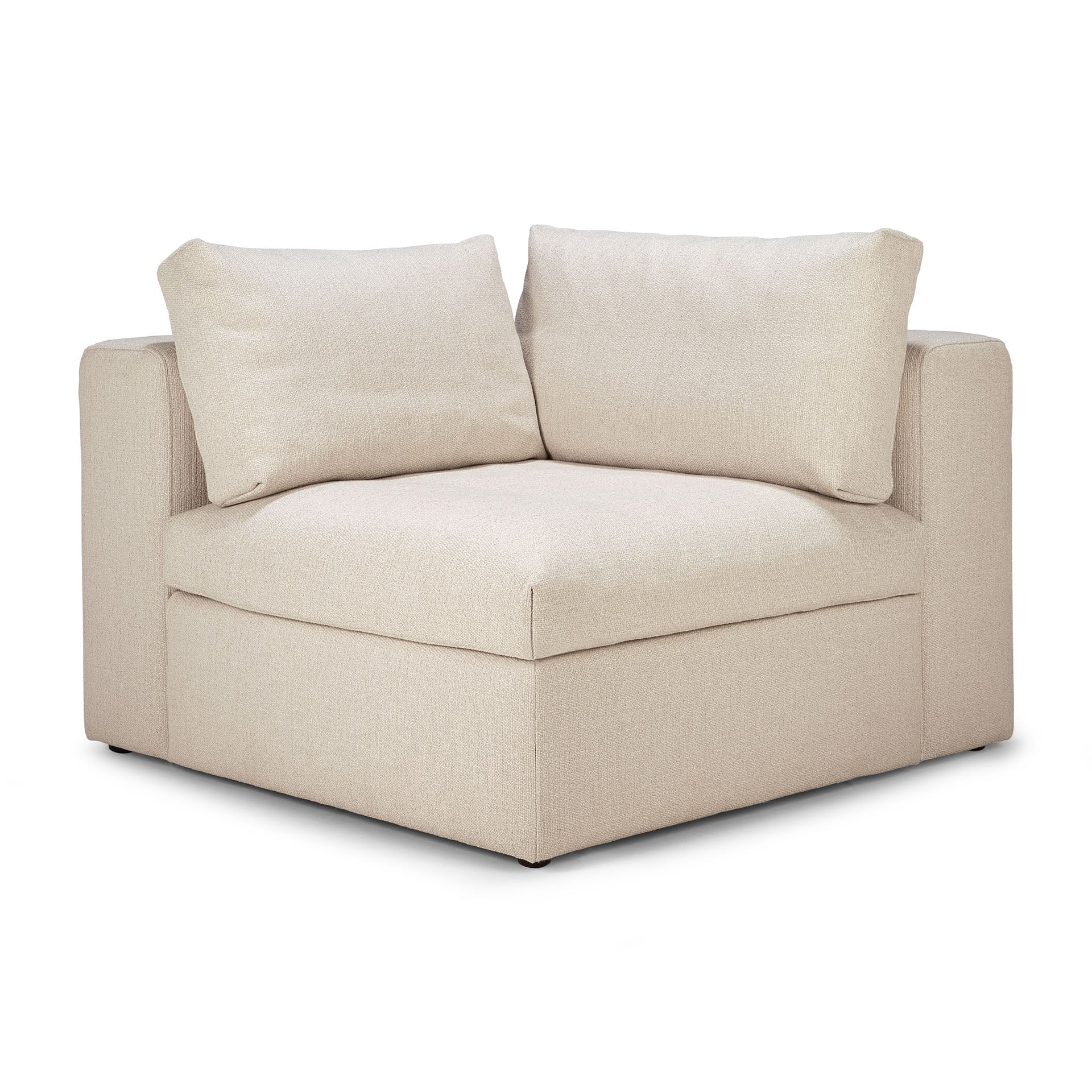 Mellow Corner Eco Fabric Sofa, Off White