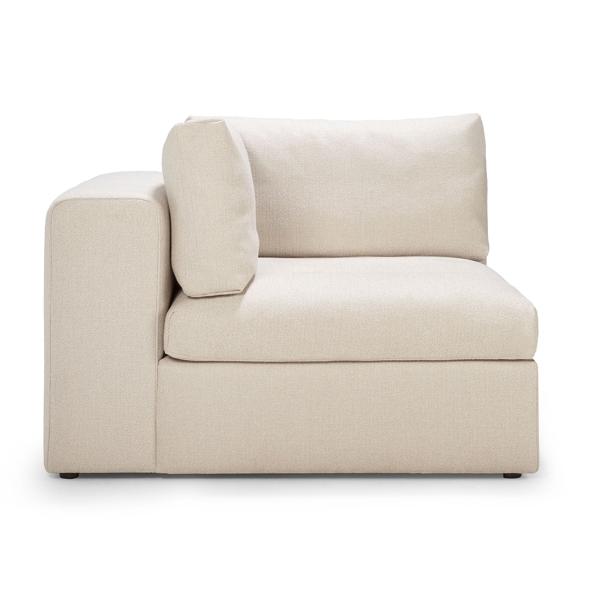 Mellow Corner Eco Fabric Sofa, Off White