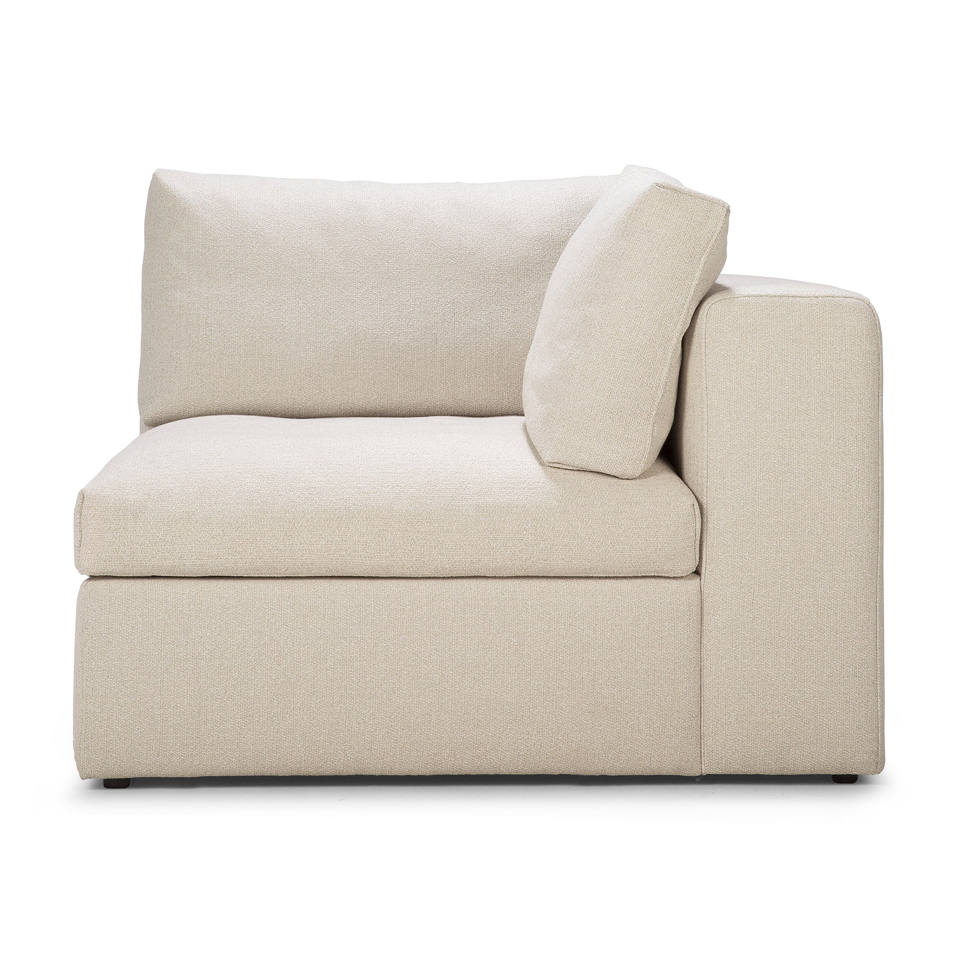 Mellow Corner Eco Fabric Sofa, Off White