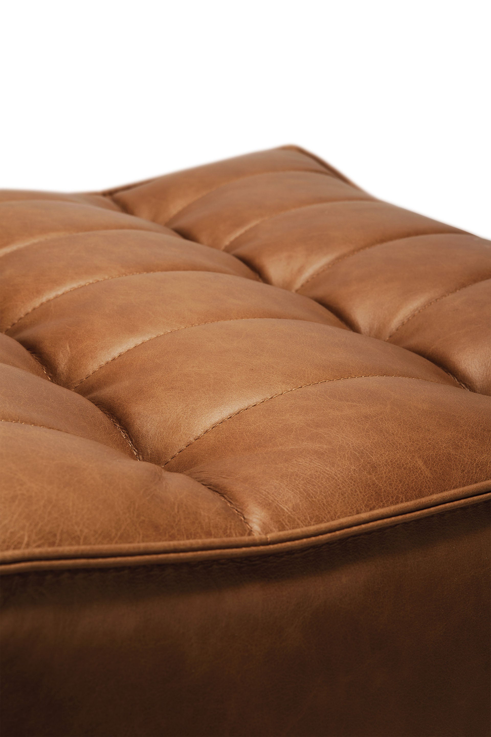 N701 Footstool, Old Saddle Leather