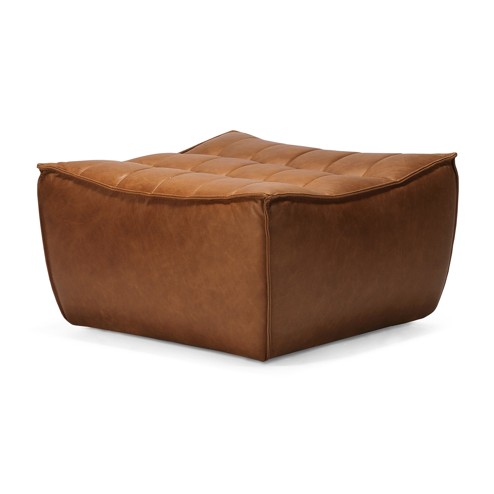 N701 Footstool, Old Saddle Leather