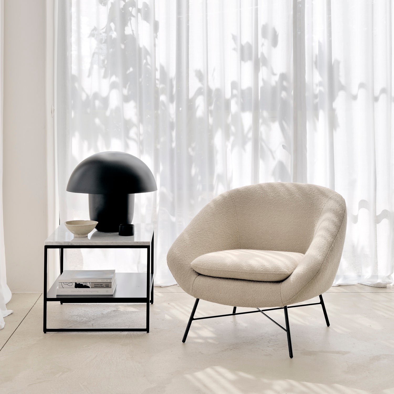 Barrow Lounge Chair, Off White