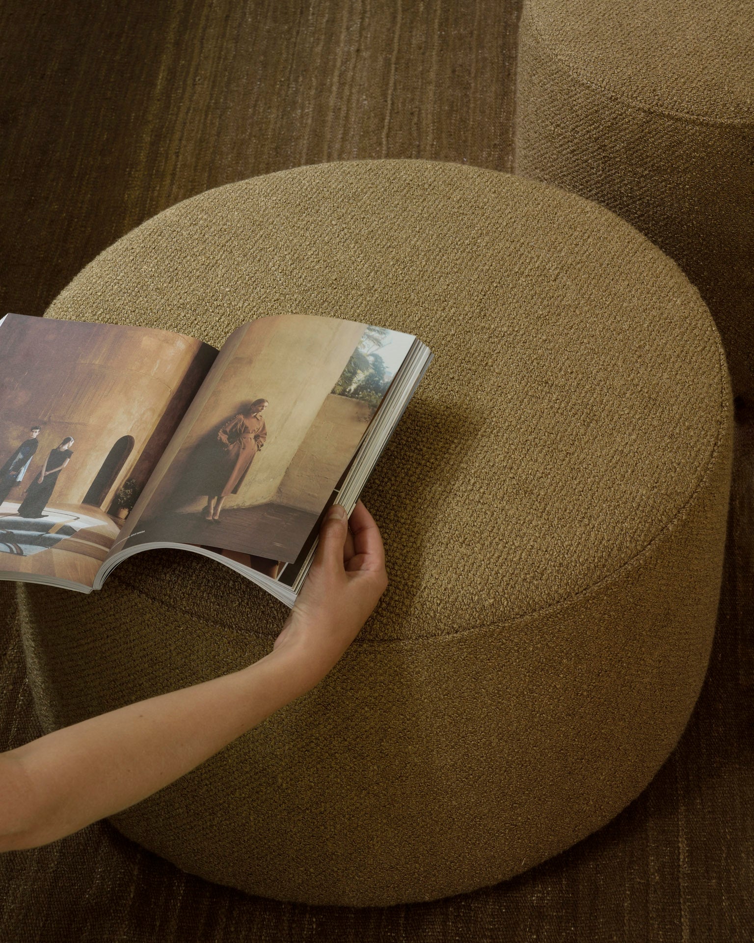 Barrow Pouf, Ginger, 23.5"