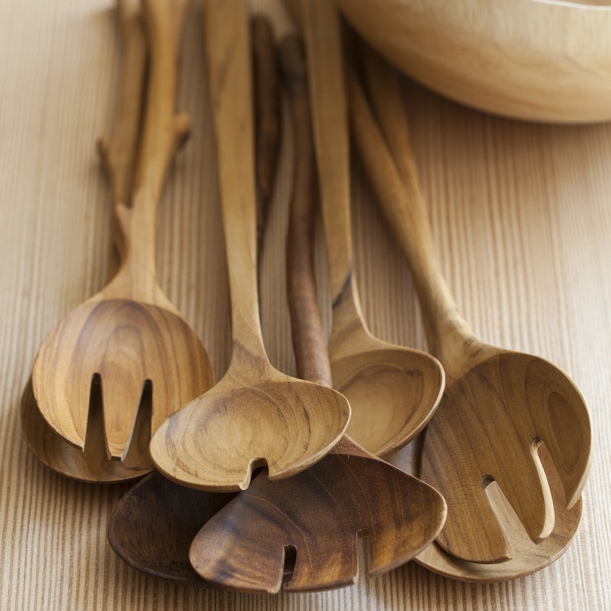 Teak Serving Set, Large