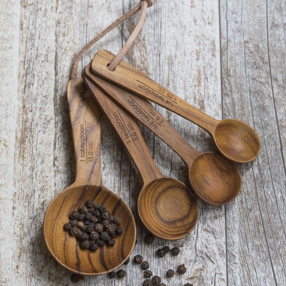 Teak Measuring Spoons Set – Be Home