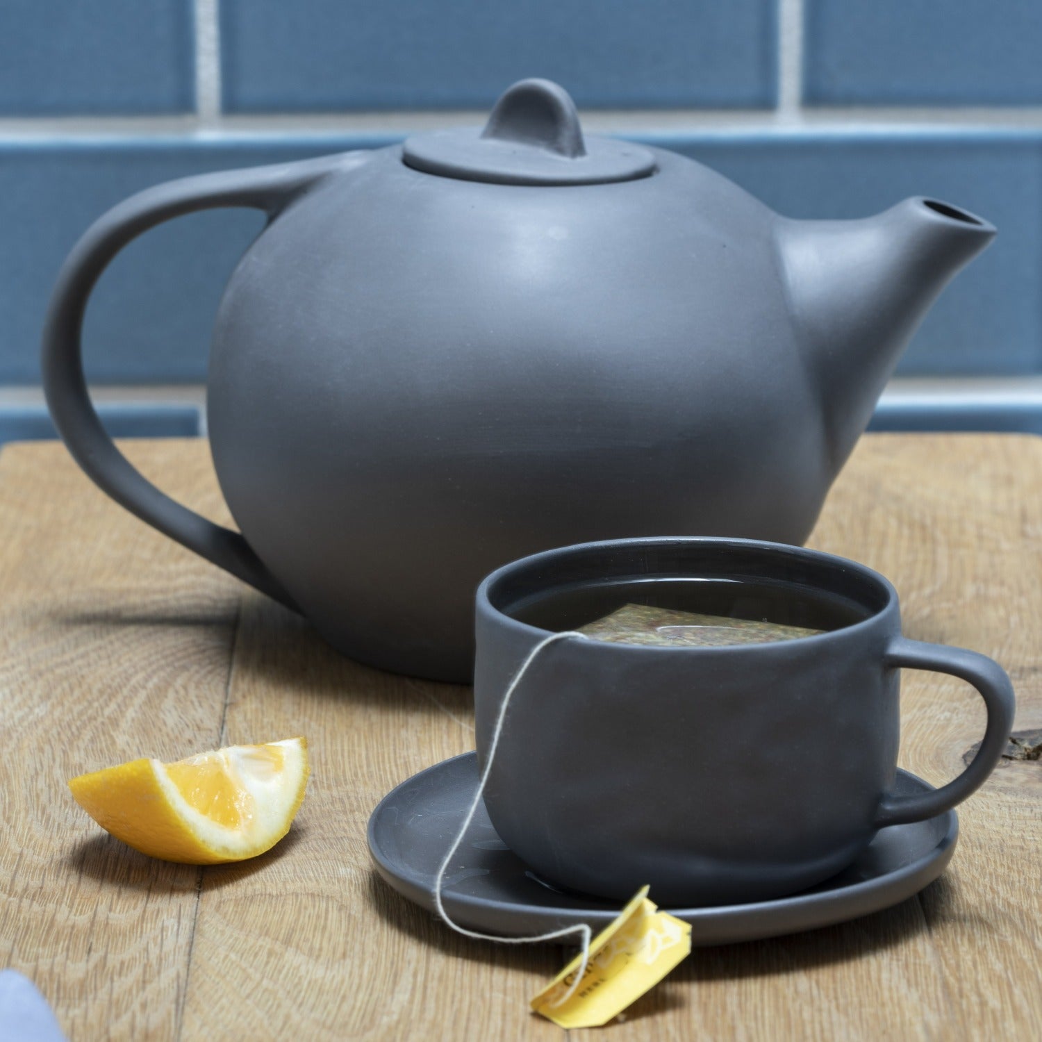 Tam Stoneware Teapot, Slate