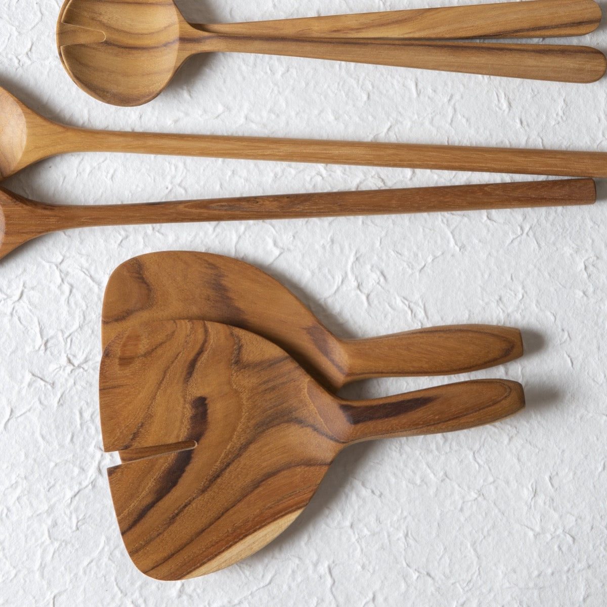 Teak Wide Serving Set