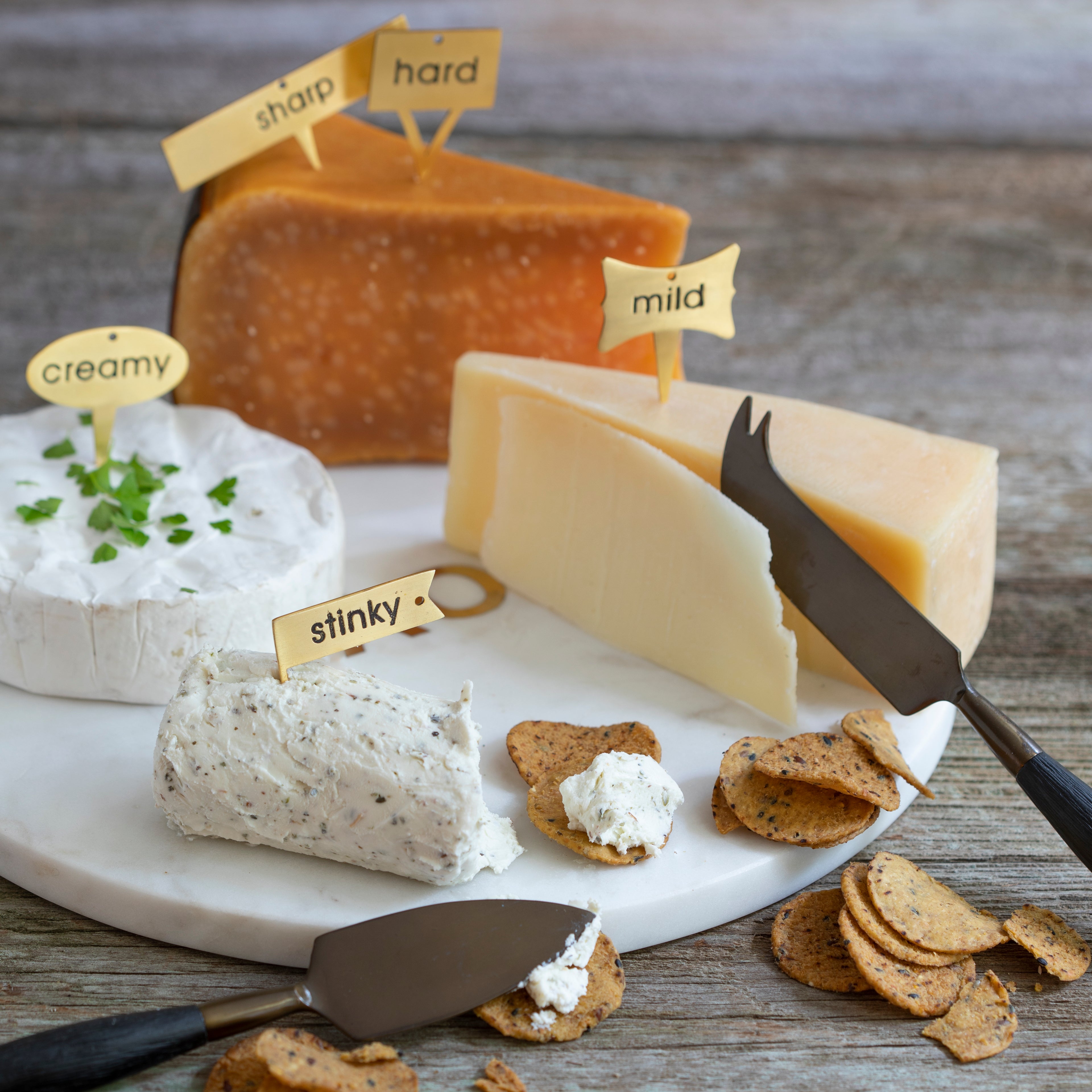 Luxe Cheese Markers, Set of 5