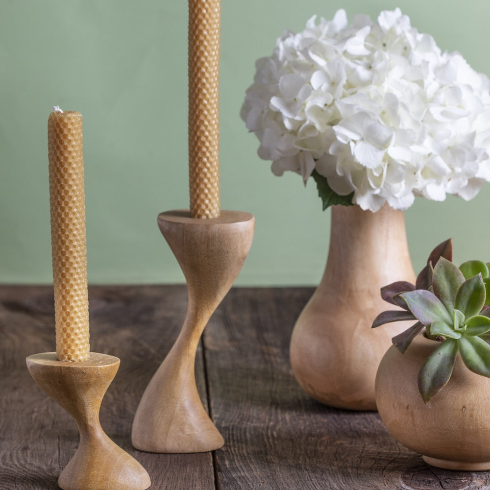 Mango Wood Bulb Vase