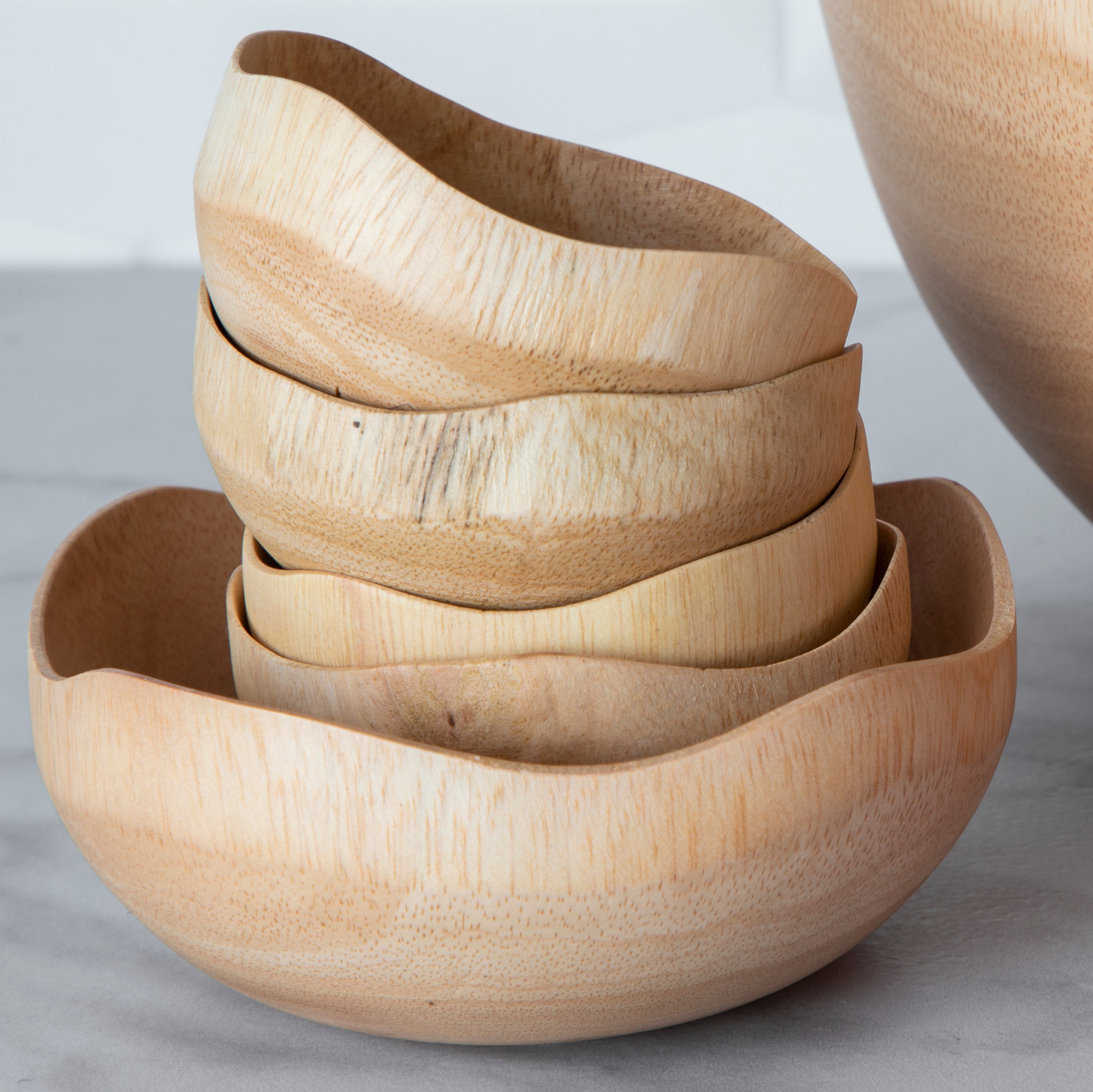 Kiln Mango Wood Wave Edge Bowl, Small