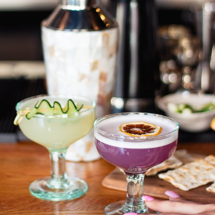 Premium Recycled Coupe Glass, Set of 4