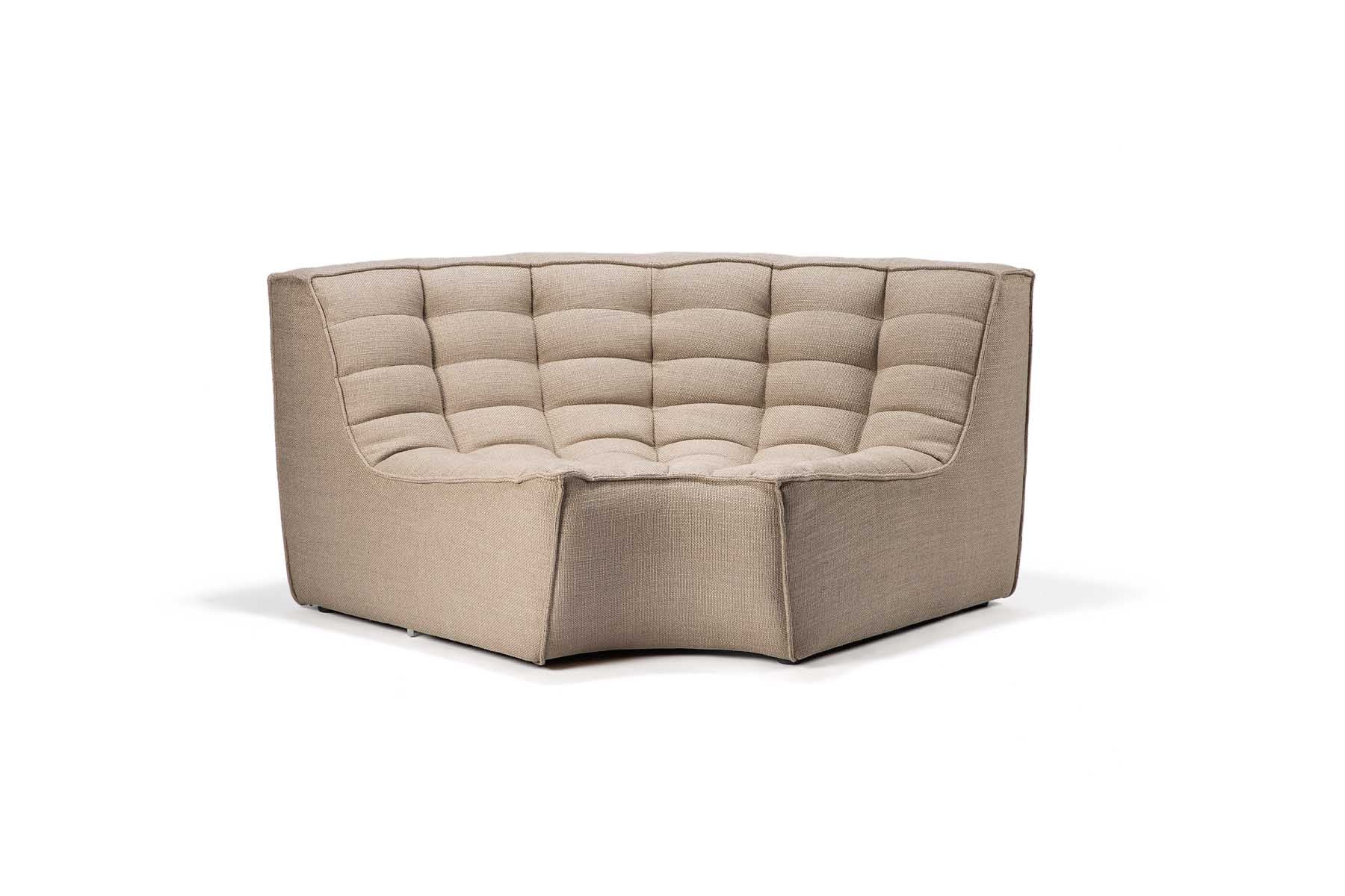 N701 Round Corner Sofa, Beige