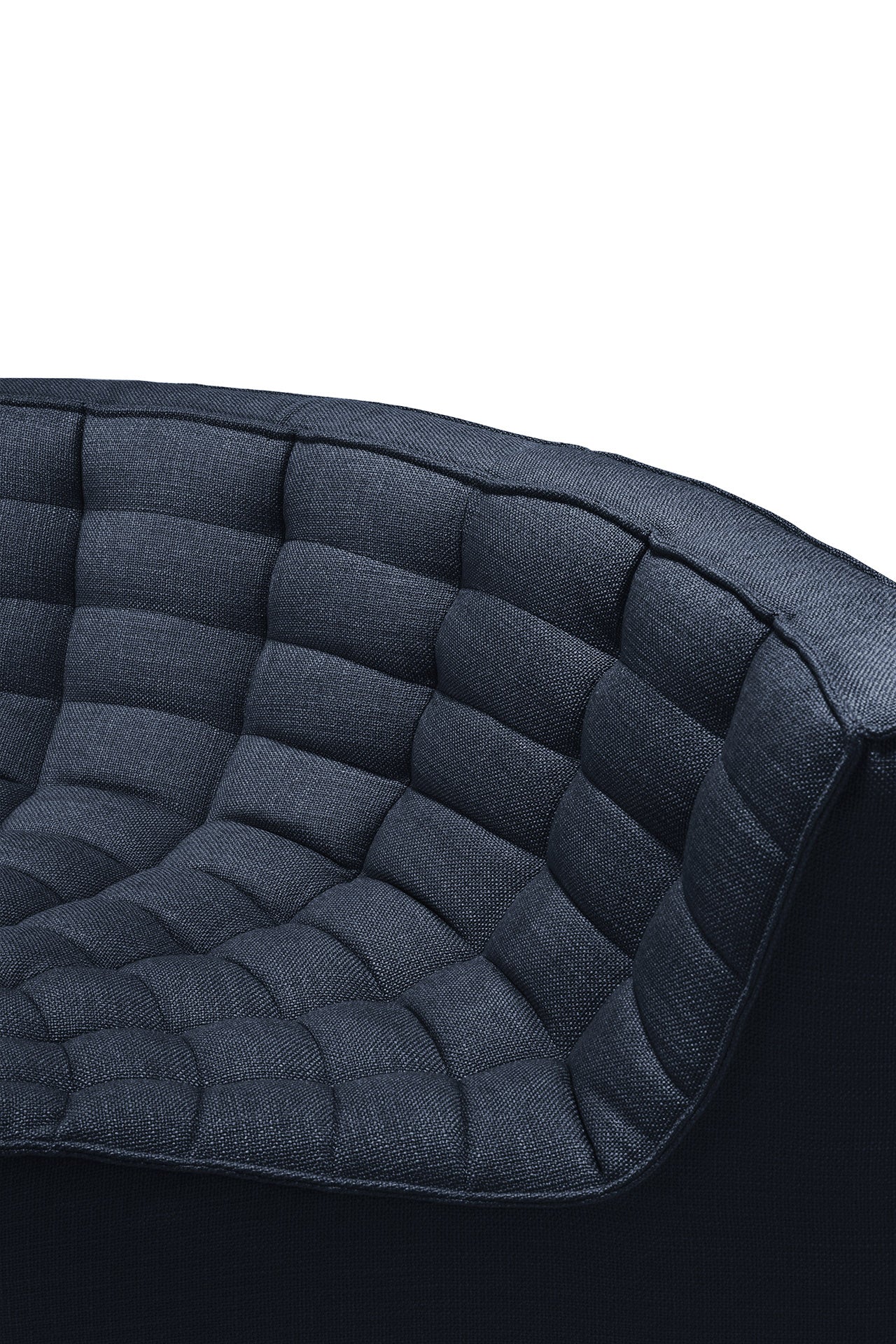N701 Round Corner Eco Fabric Sofa, Graphite