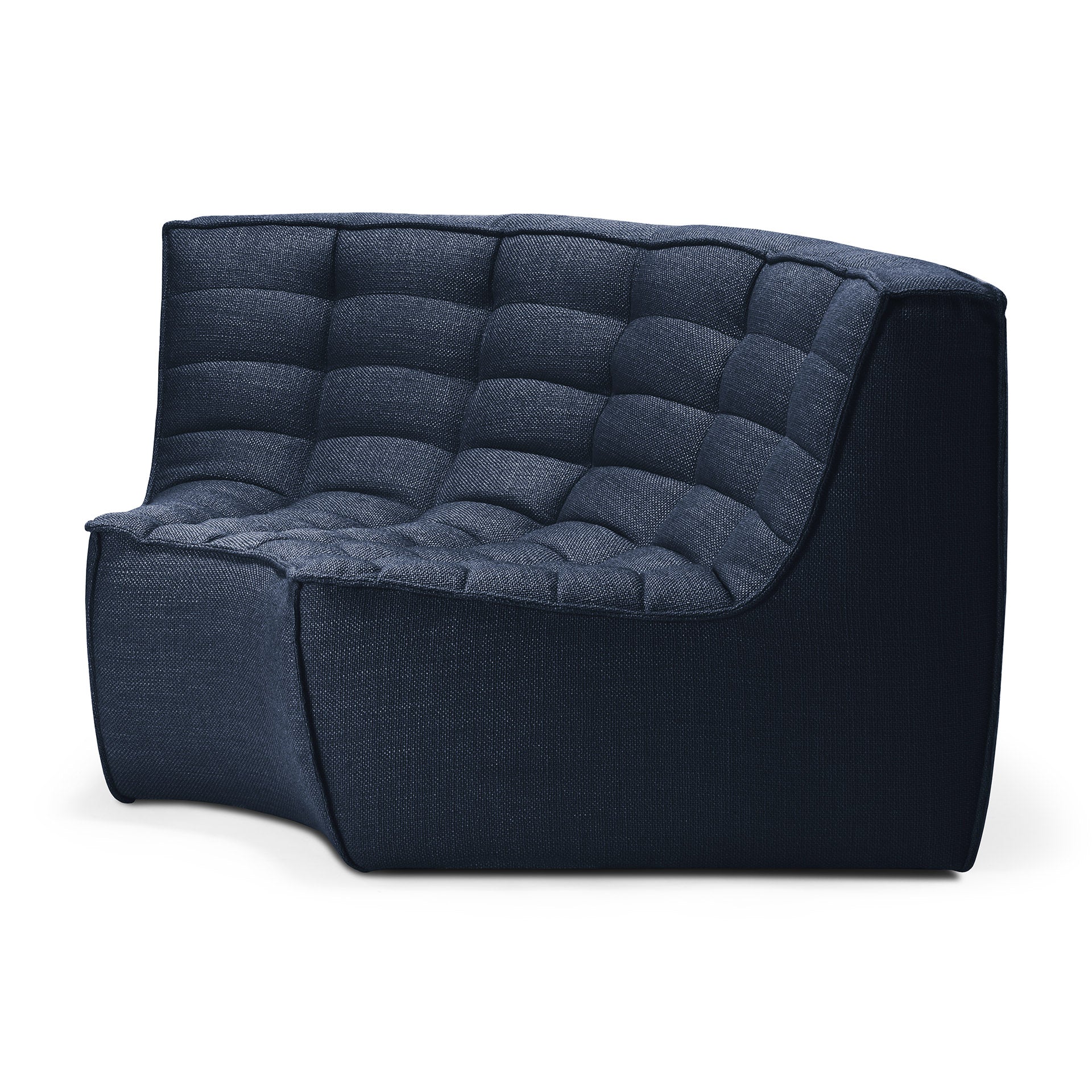 N701 Round Corner Eco Fabric Sofa, Graphite