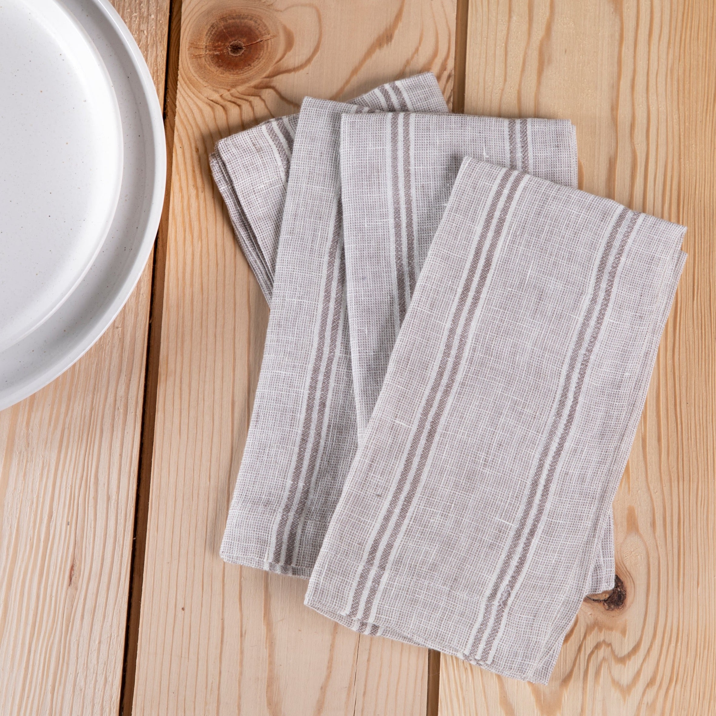 Mendocino Napkins, Stone, Set of 4