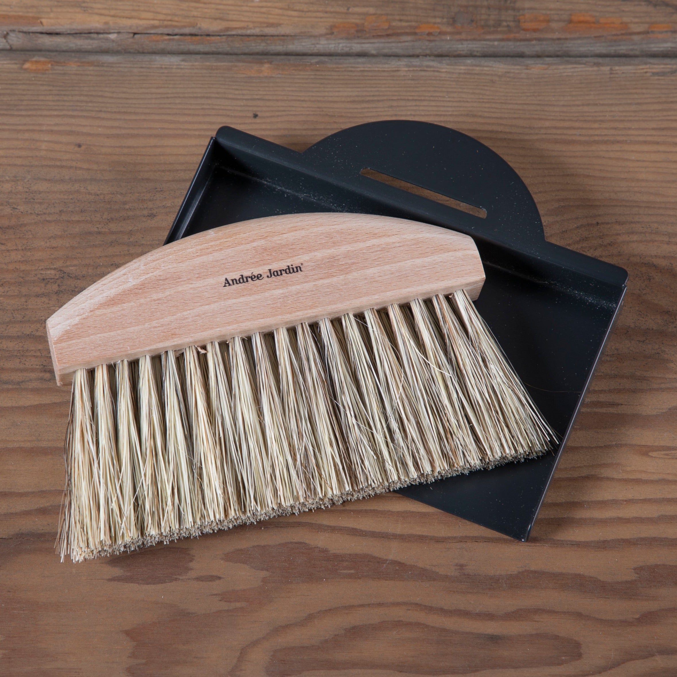 Table Brush and Dustpan Set, Black