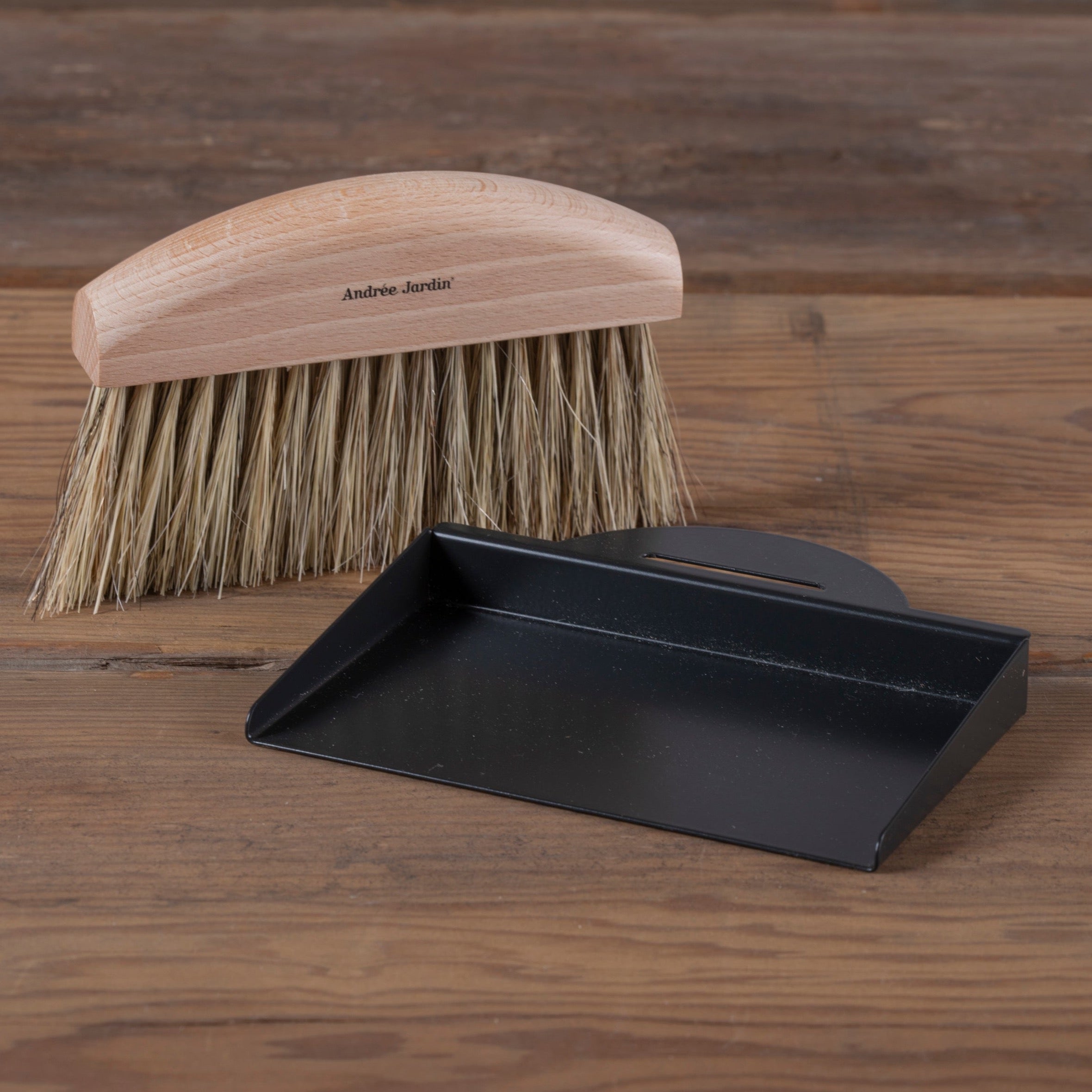 Table Brush and Dustpan Set, Black