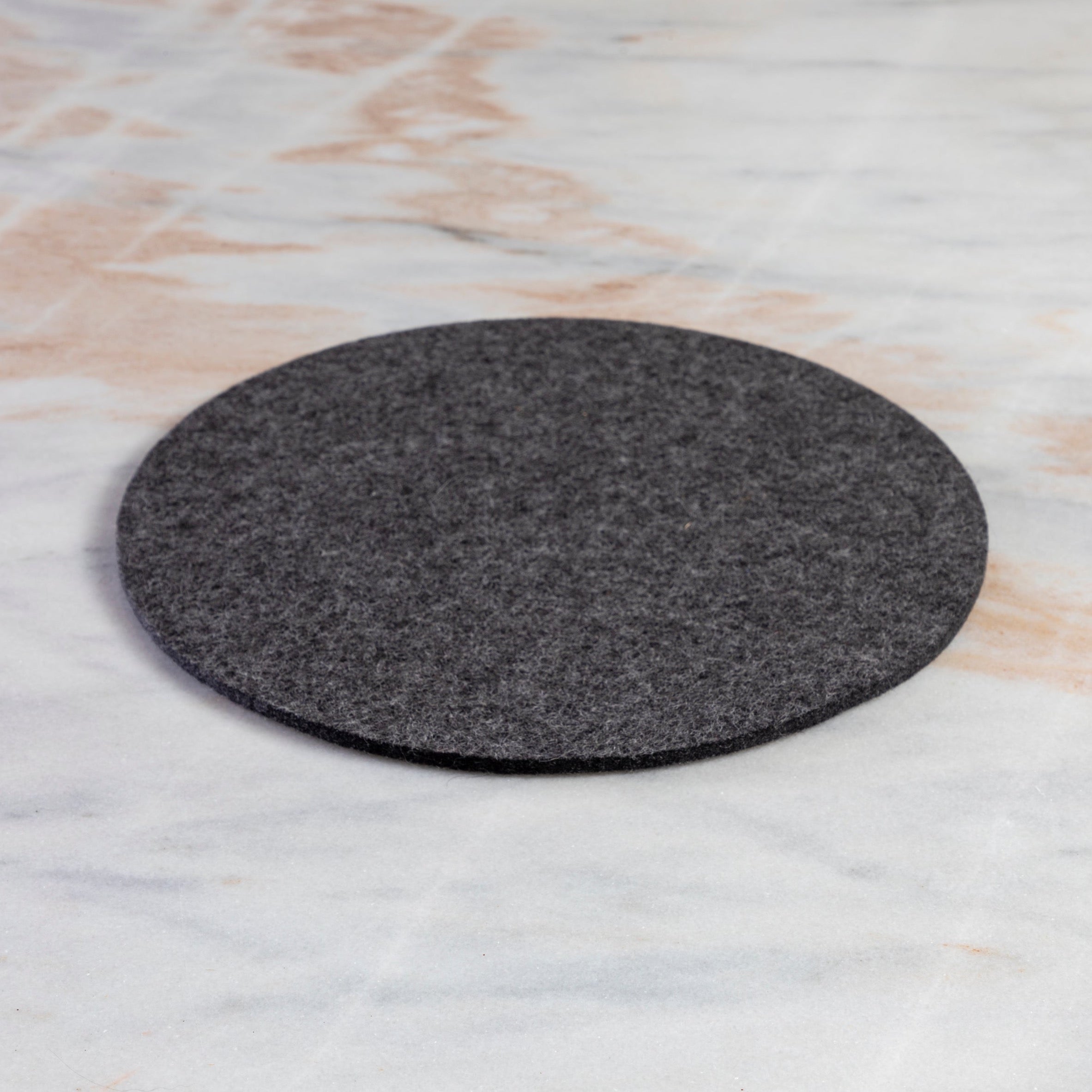Round Felt Trivet, Charcoal