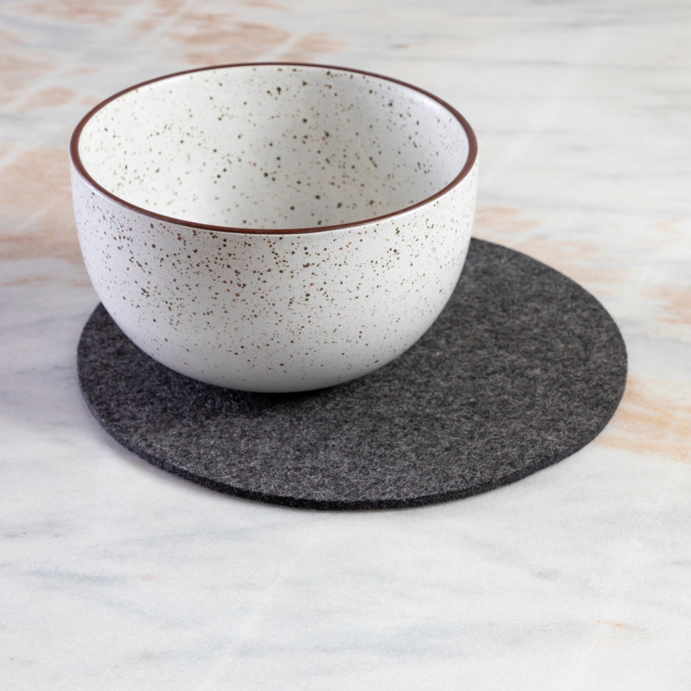 Round Felt Trivet, Charcoal