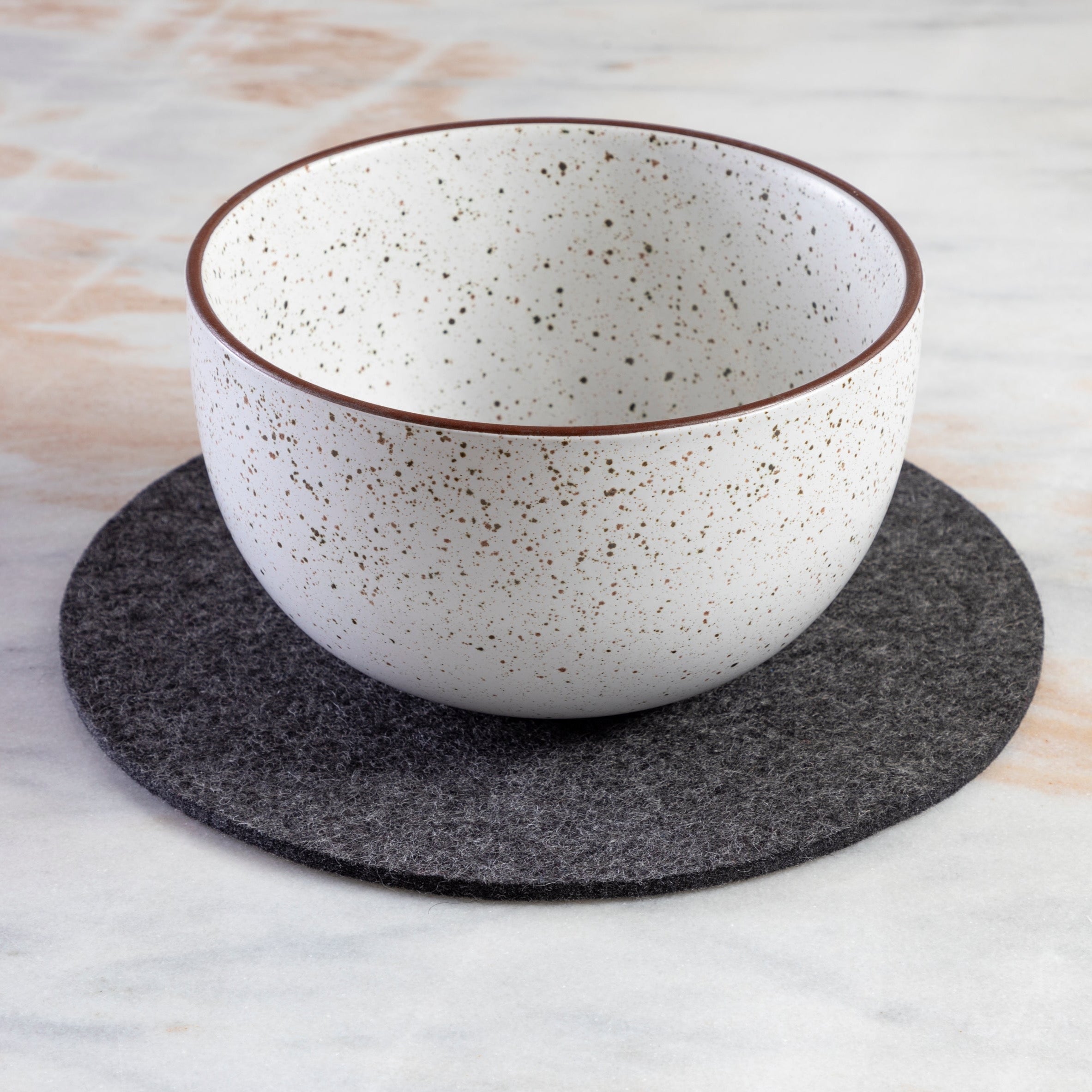 Round Felt Trivet, Charcoal