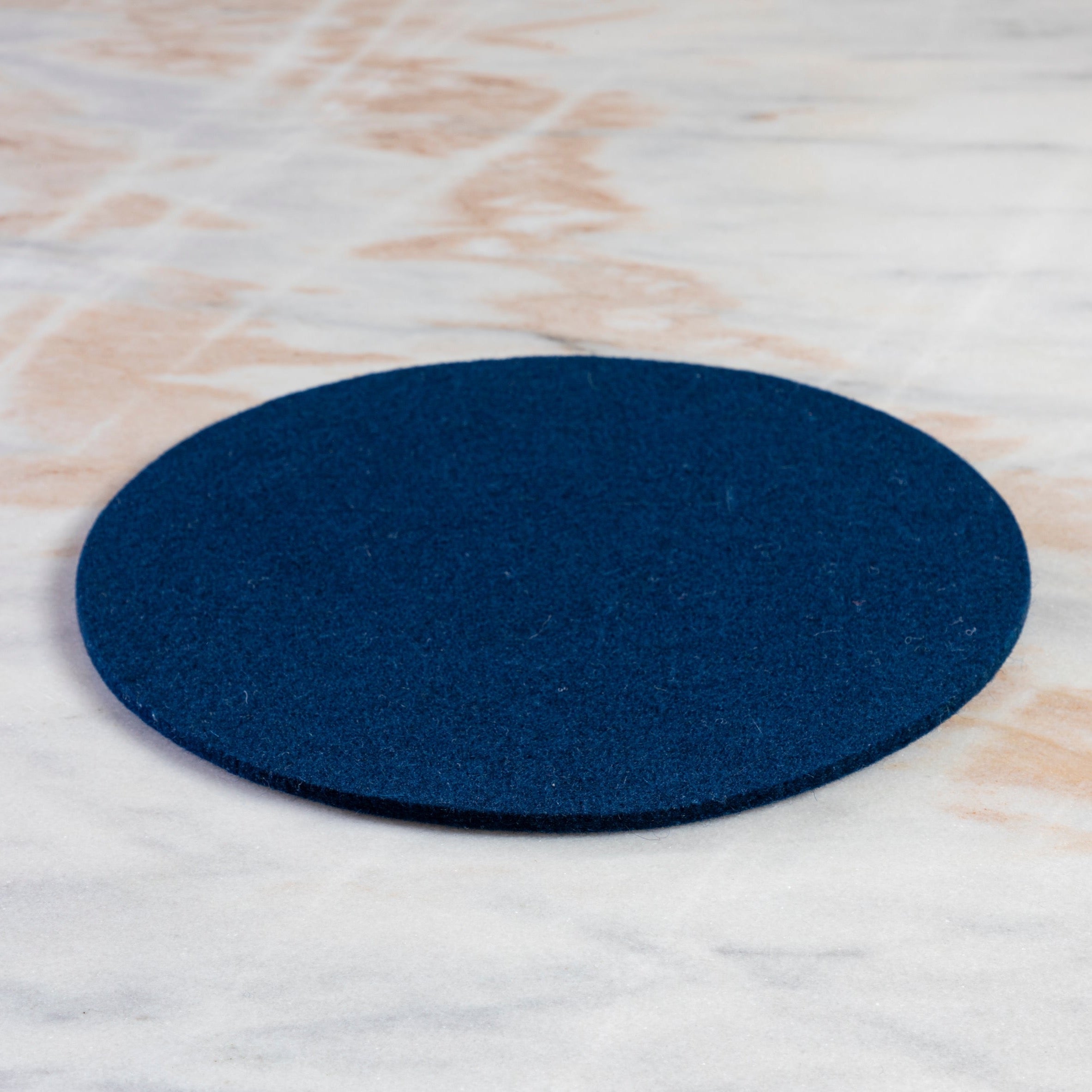 Round Felt Trivet, Marine