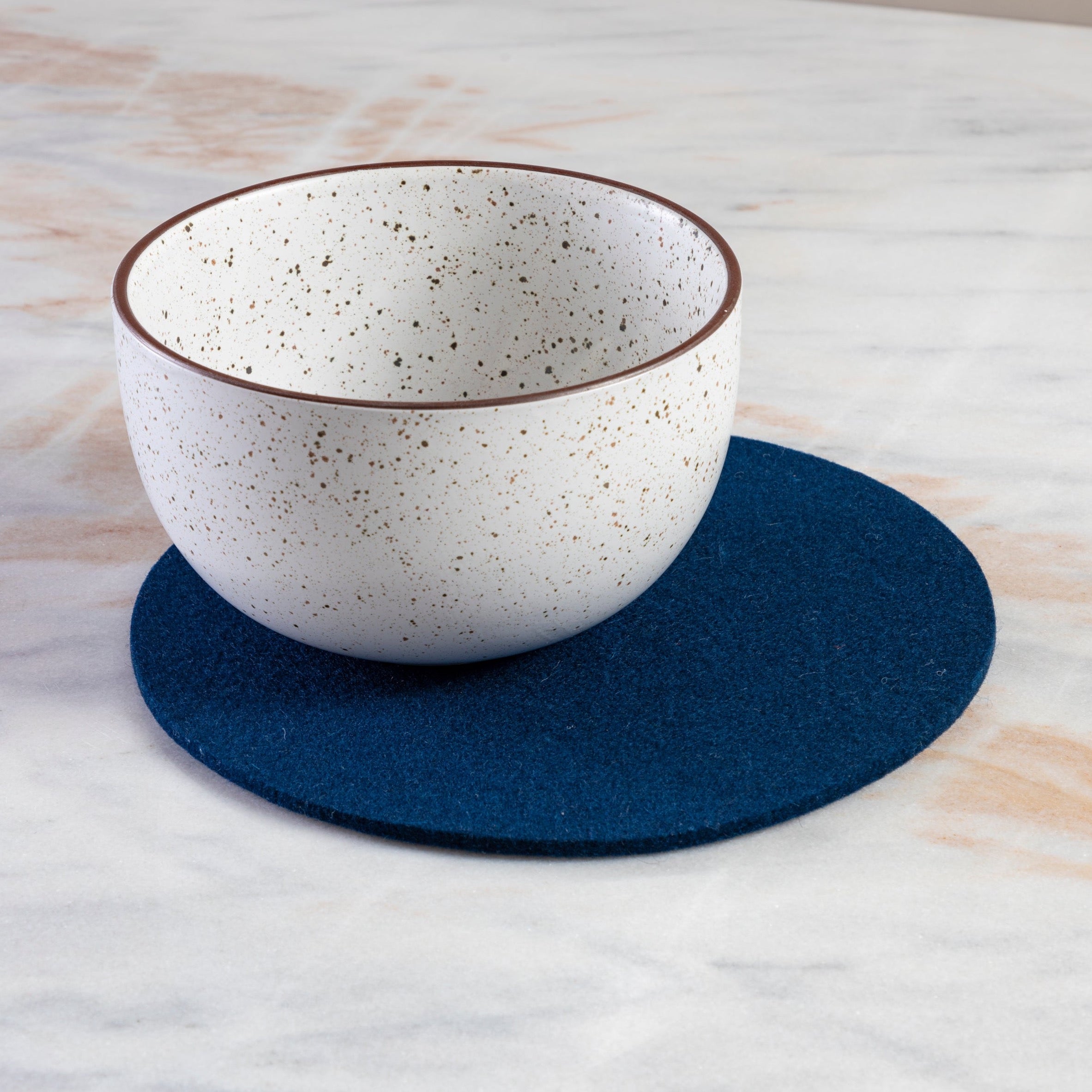 Round Felt Trivet, Marine