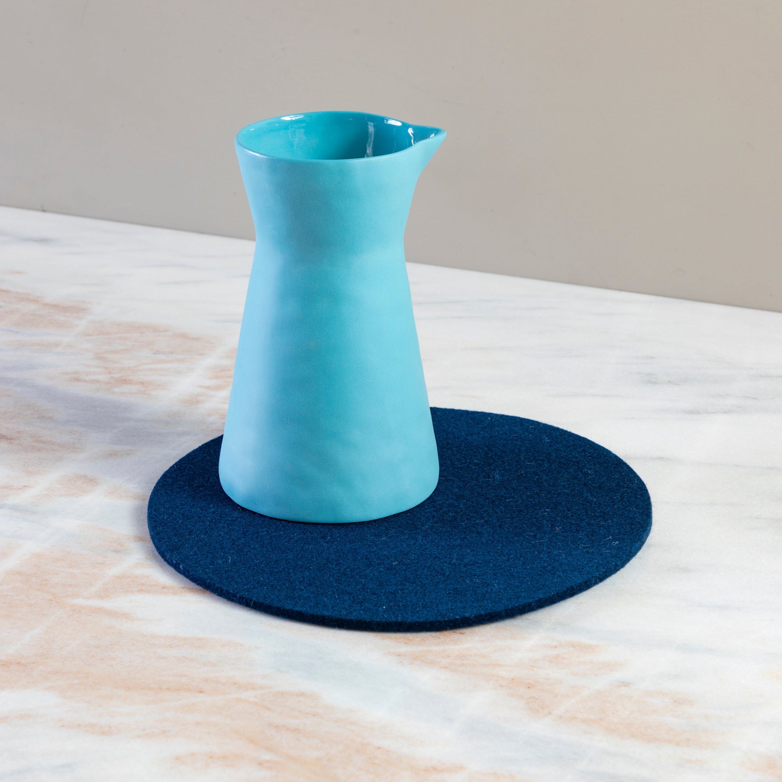 Round Felt Trivet, Marine