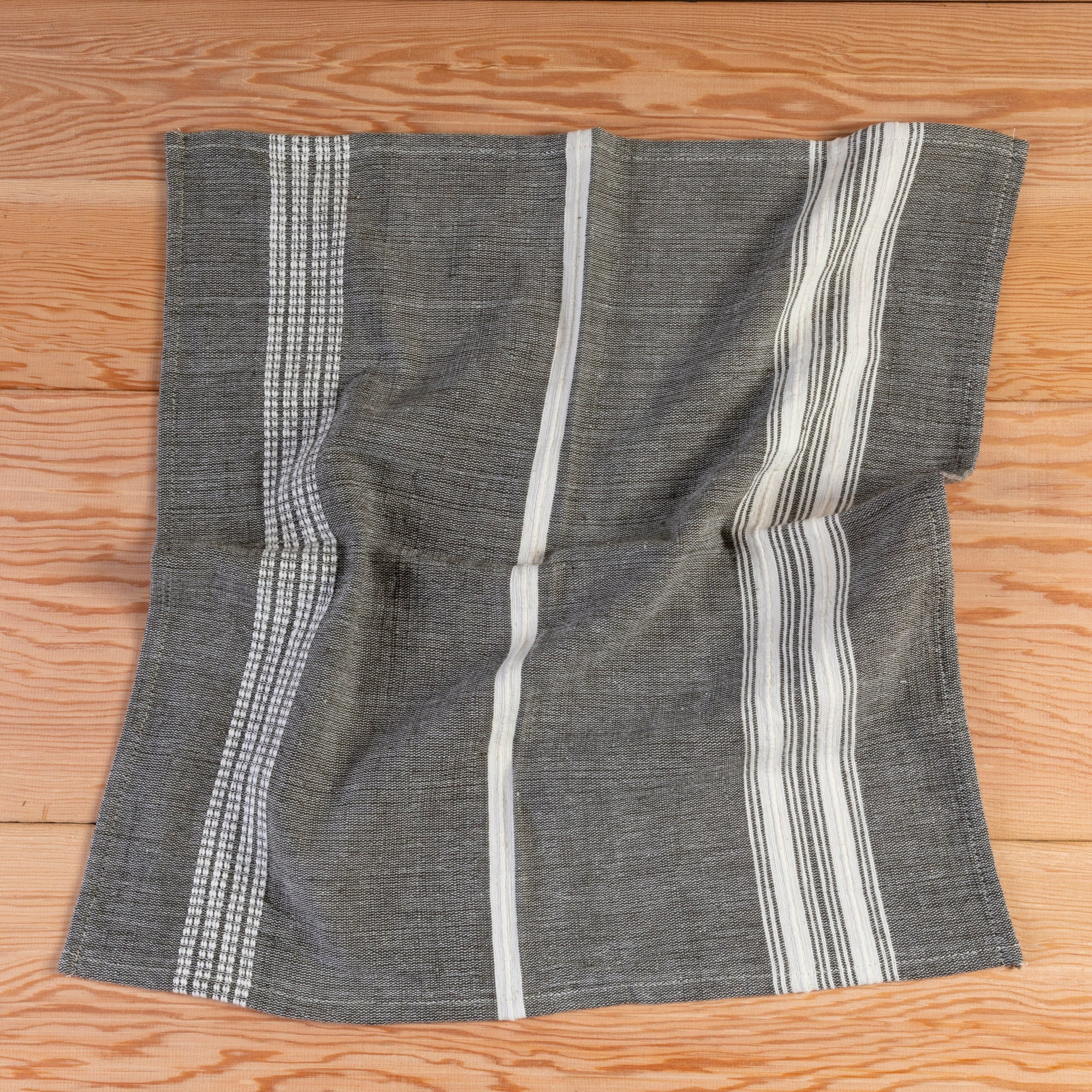 Aden Napkins, Grey with Natural, Set of 4