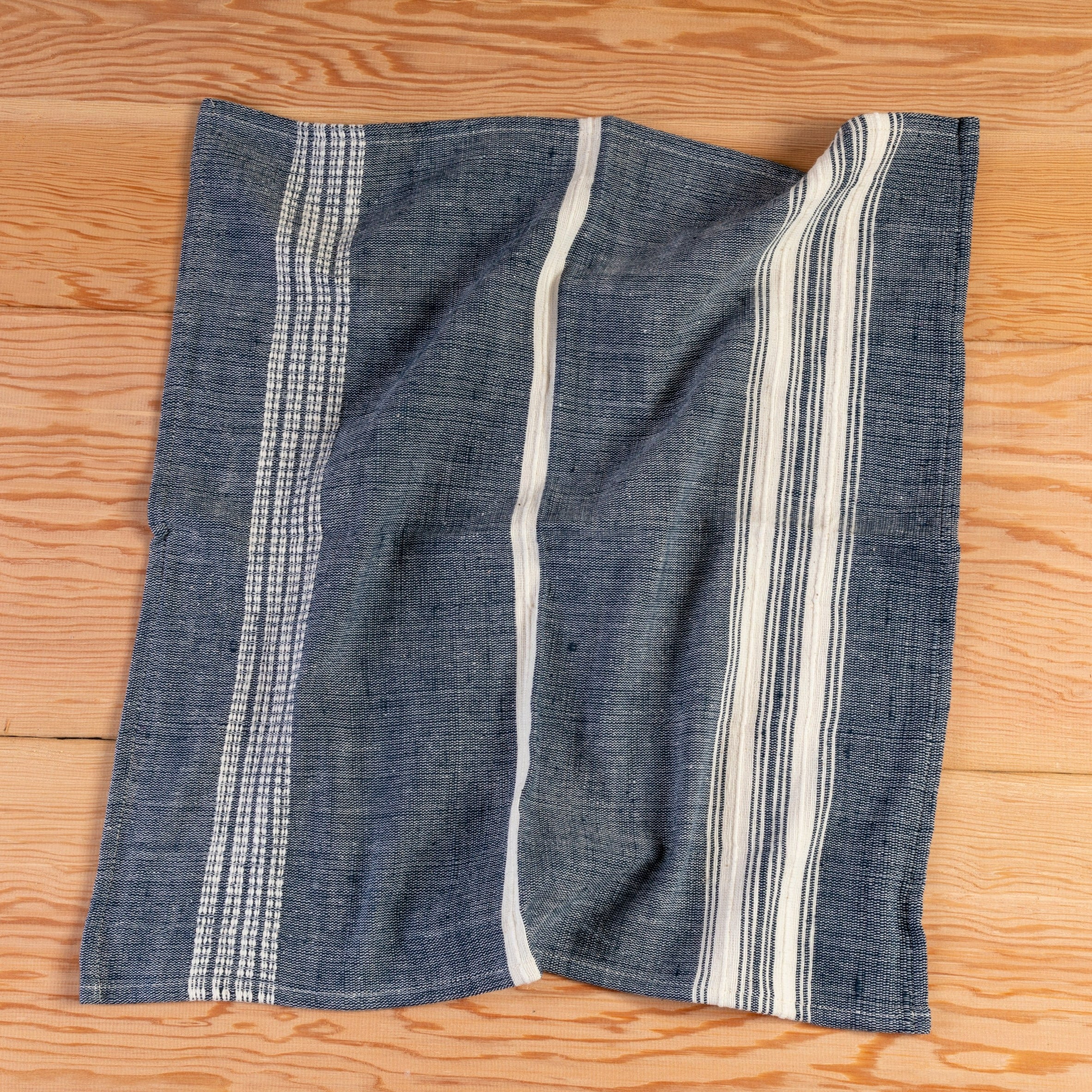 Aden Napkins, Navy with Natural, Set of 4