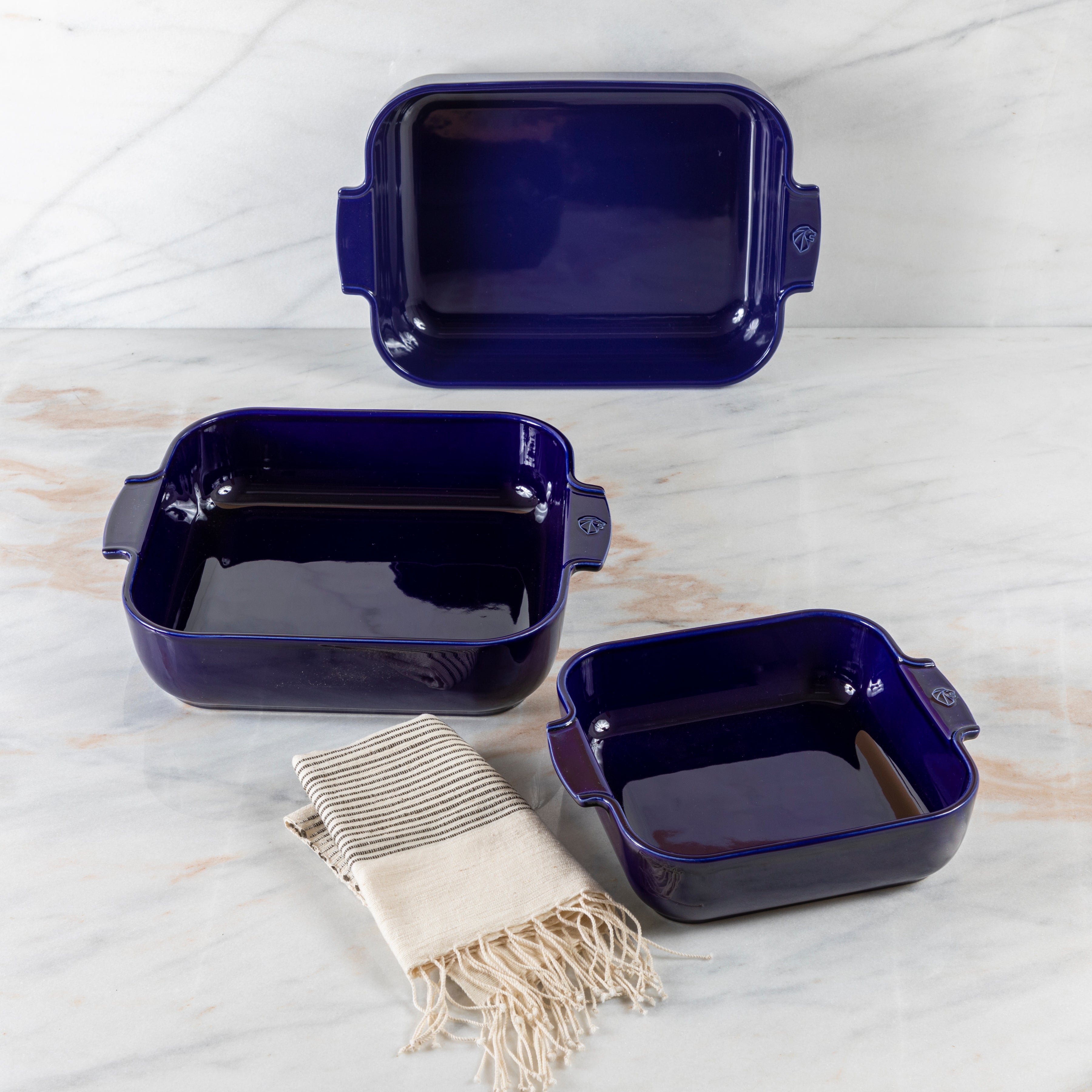 Peugeot Appolia Ceramic 14" Square Baker, Deep Blue