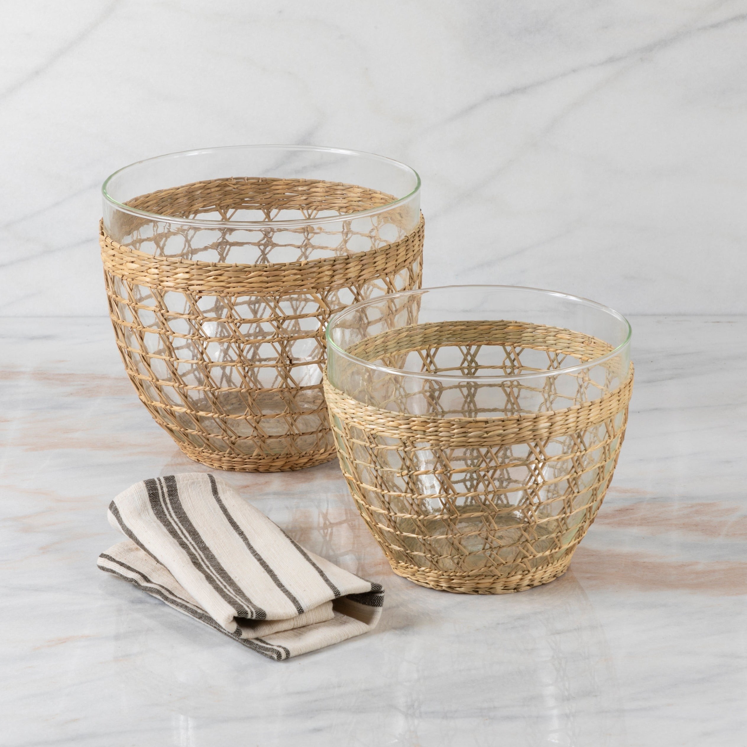 Seagrass Cage Salad Bowl, Medium