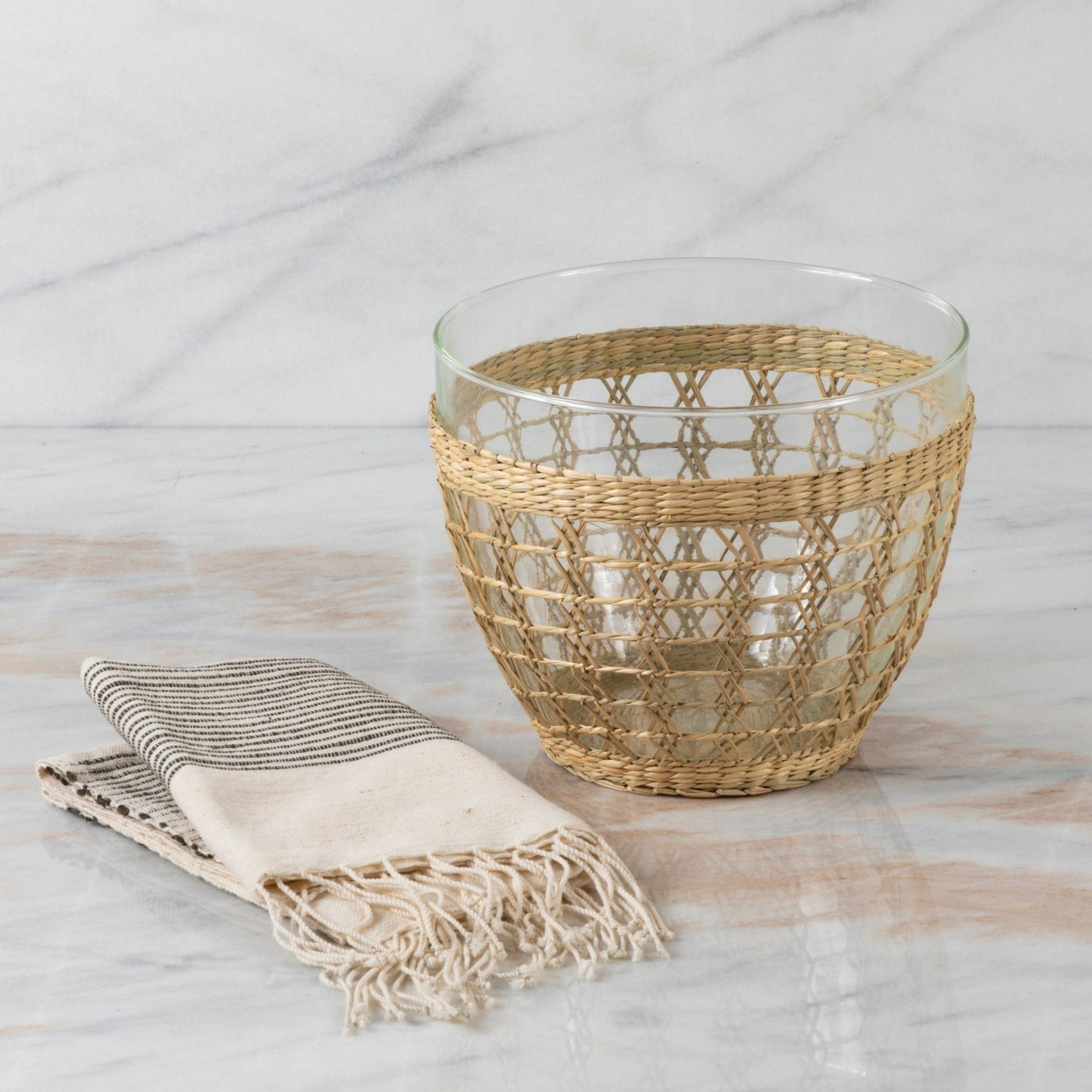 Seagrass Cage Salad Bowl, Medium