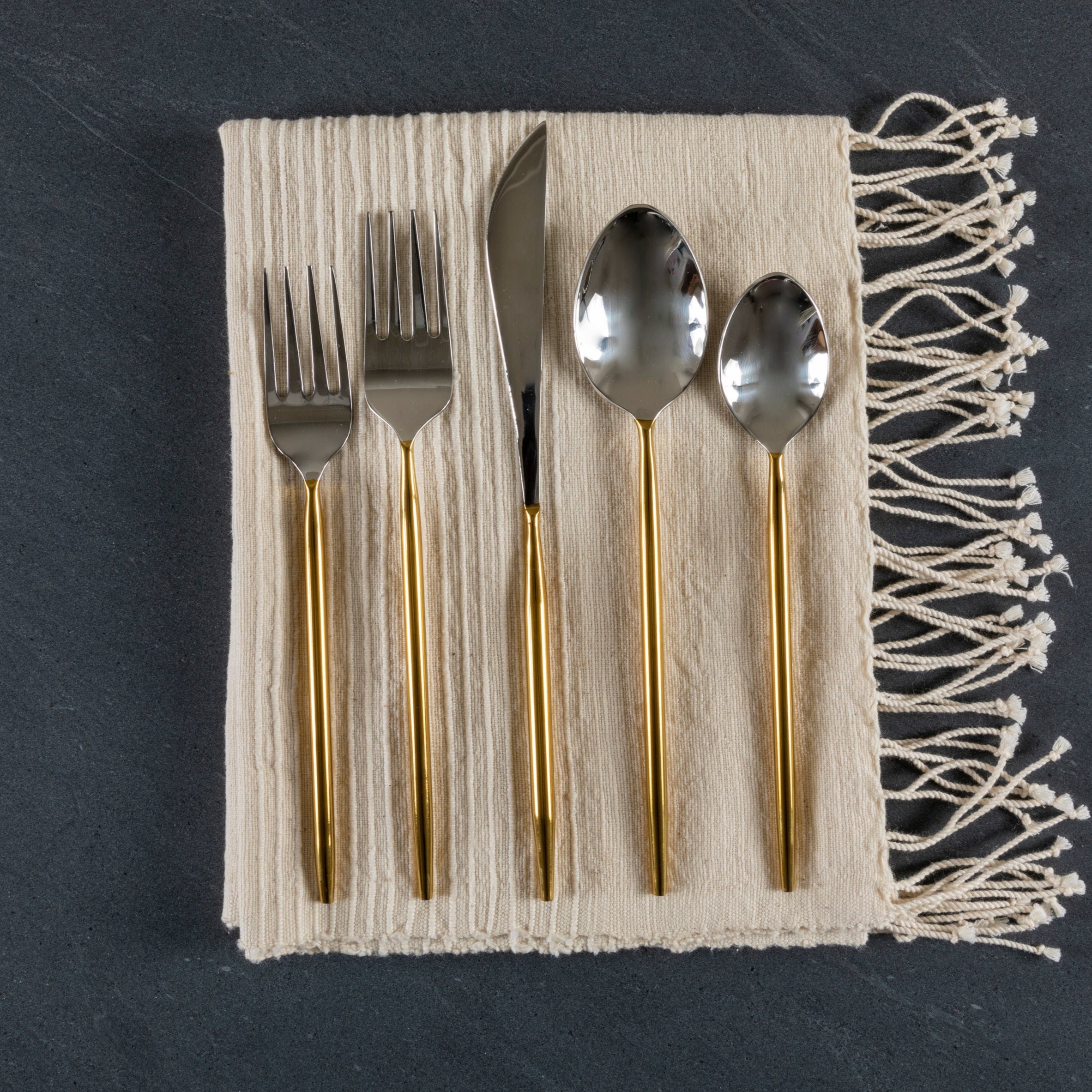 Sun and Moon Flatware, Set of 20