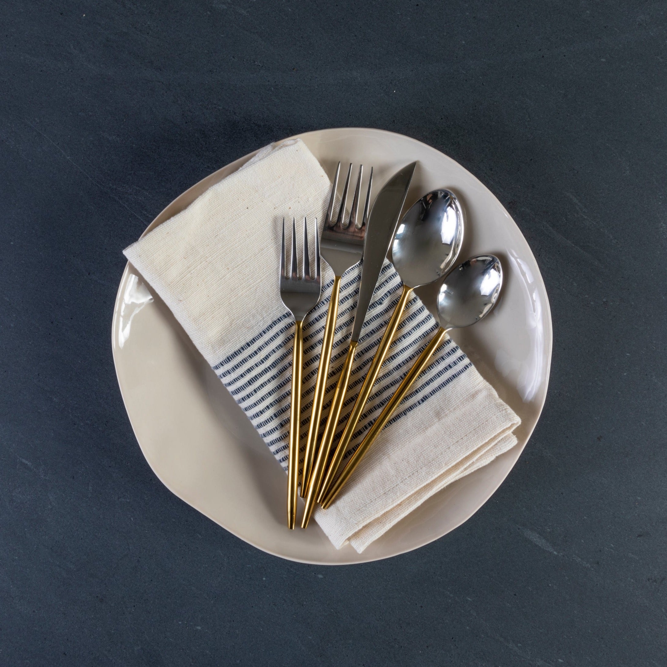 Sun and Moon Flatware, Set of 20