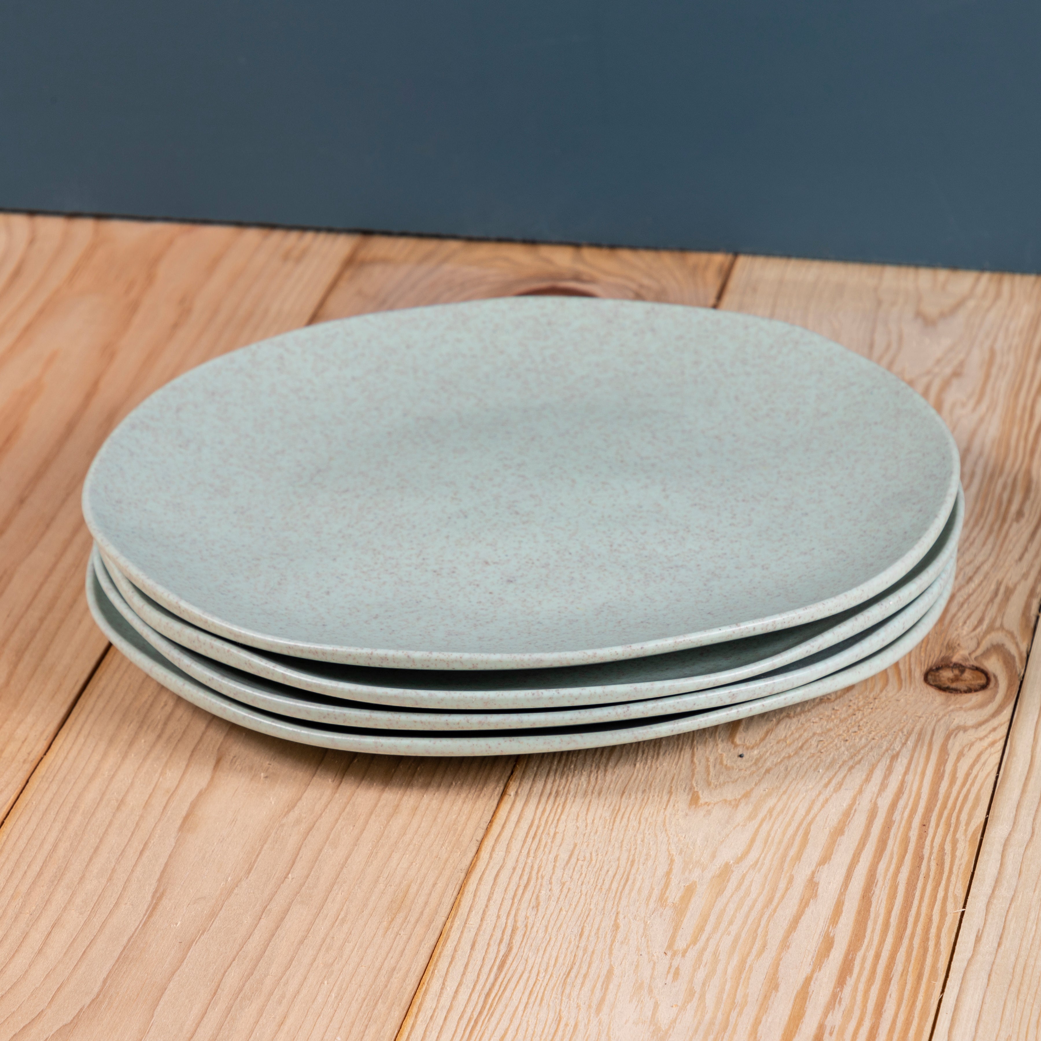 Al Fresco Organic Dinner Plate, Sage Green, Set of 4