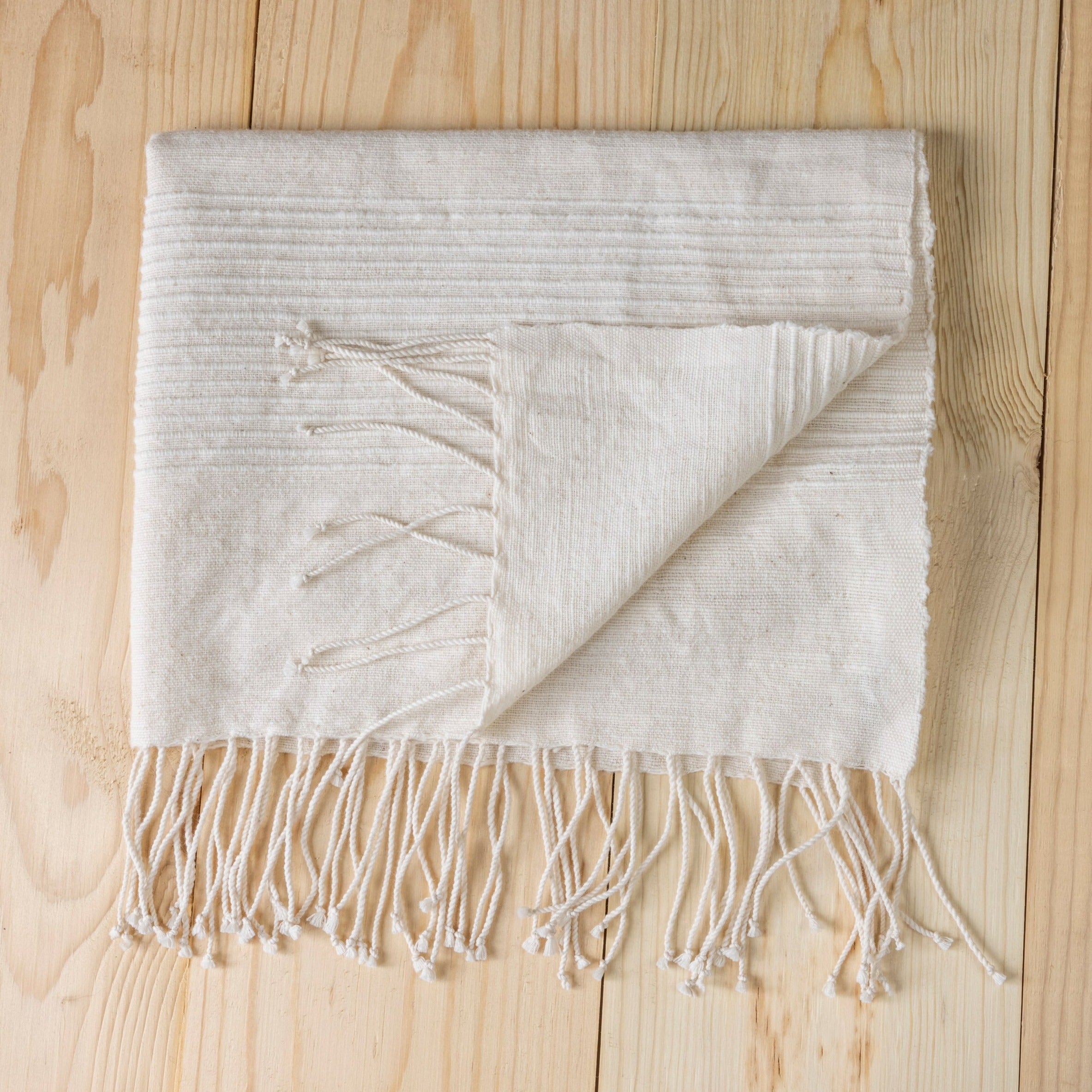 Riviera Striped Cotton Hand Towel, Natural