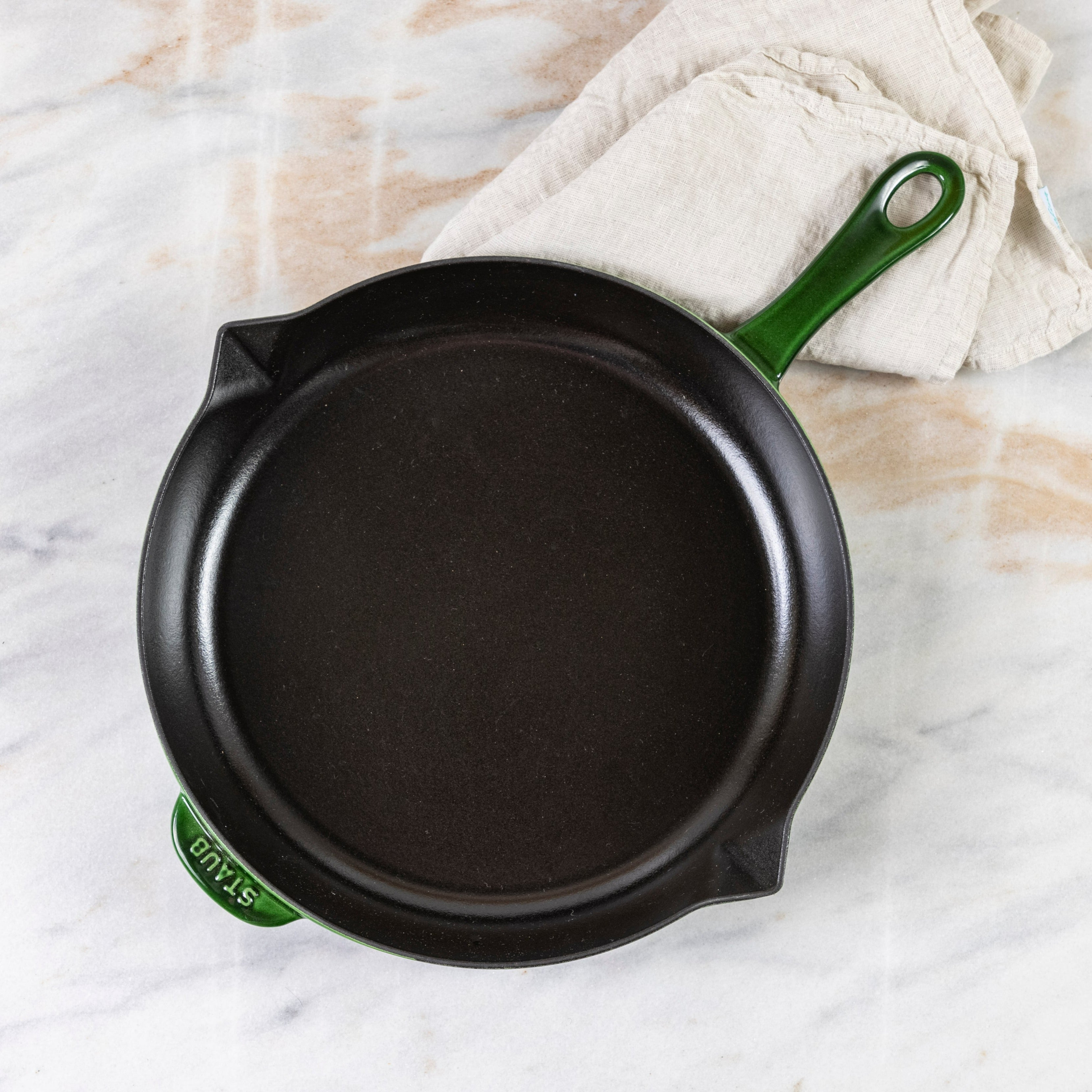 Staub Cast Iron - Woks/ Perfect Pans 12-inch, Perfect Pan, cherry