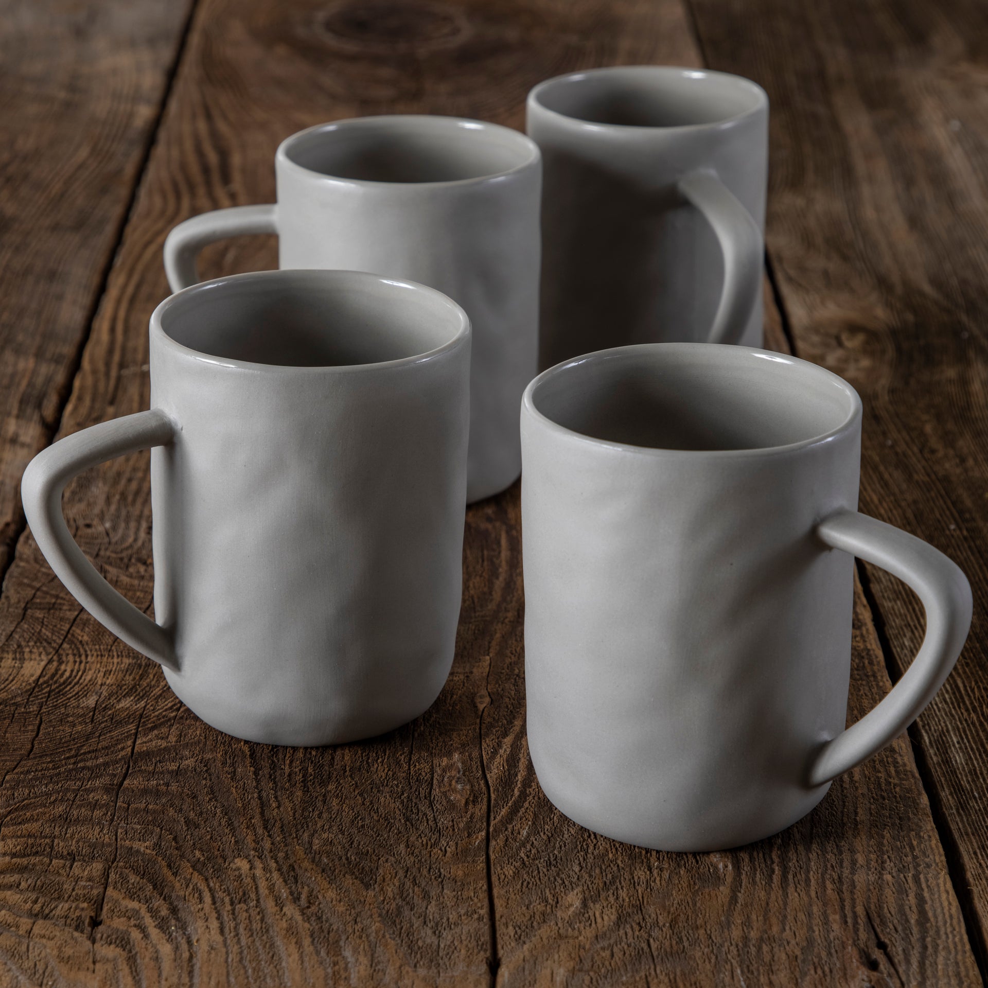 Tam Stoneware Mug, Sterling, Set of 4