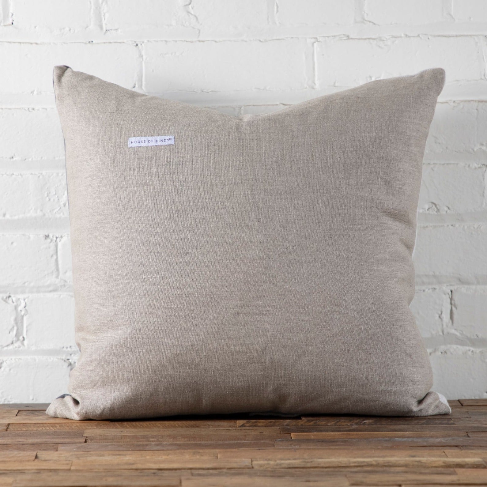 Velvet & Linen Square Pillow, Moonstone