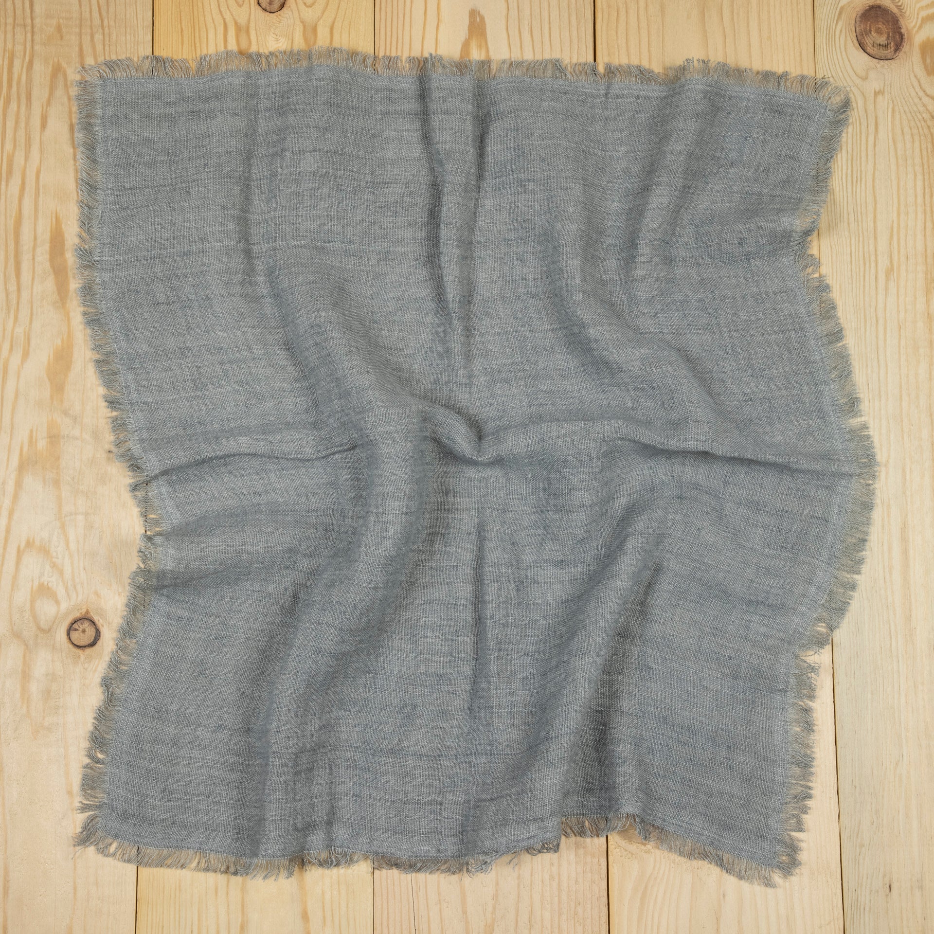 Stone Washed Linen Dinner Napkins, Grey, Set of 4